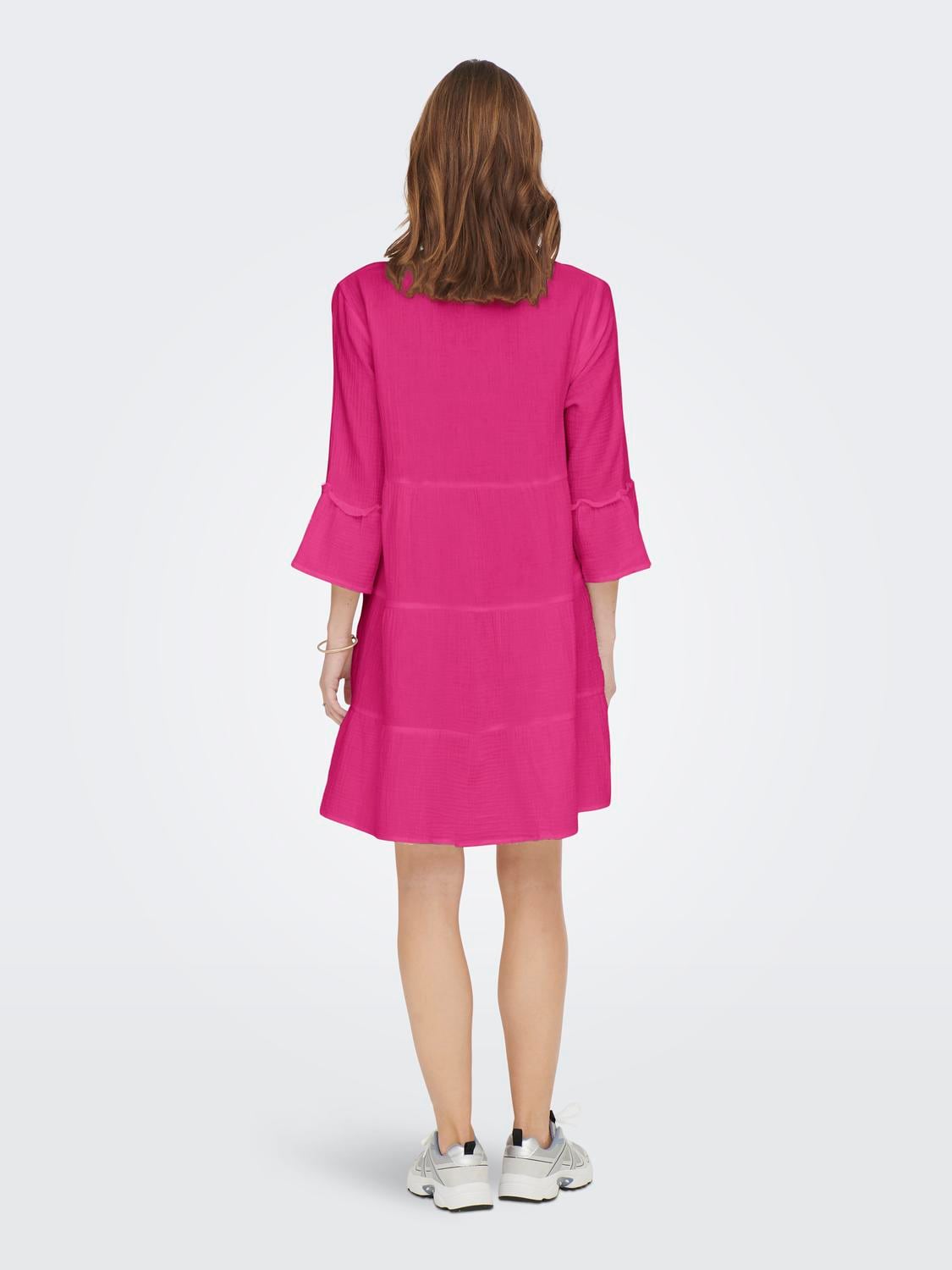 ONLY Tunikakleid »ONLTHYRA PEPLON DRESS NOOS WVN«, mit Volant im Tunika Style