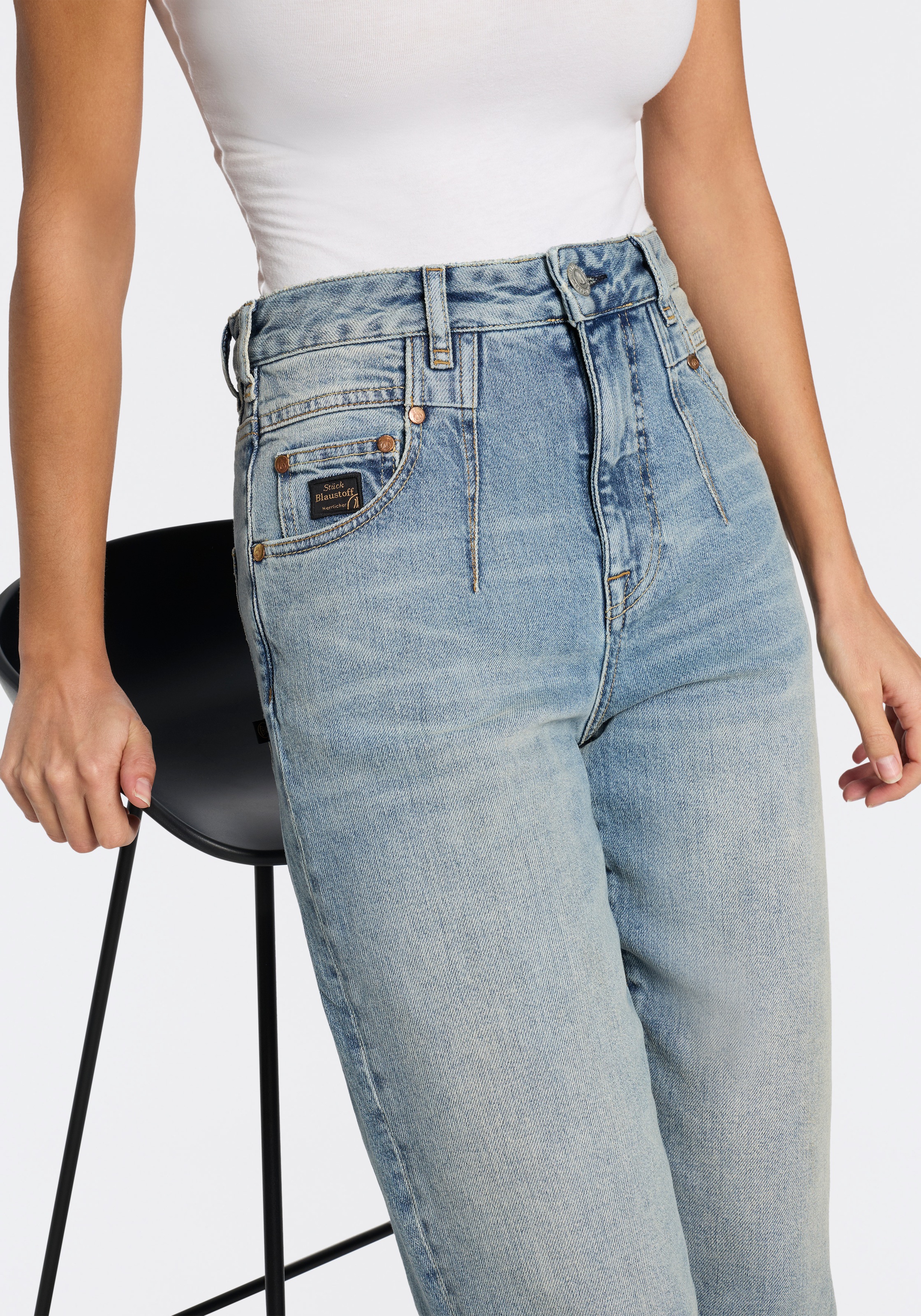 Herrlicher Loose-fit-Jeans »Brooke Denim« in 7/8-Länge mit Umschlagsaum