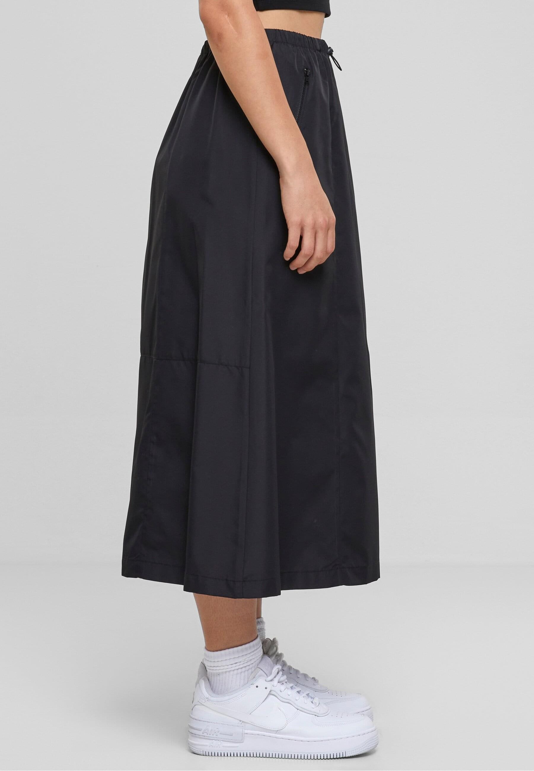 URBAN CLASSICS Sommerrock »Urban Classics Damen Ladies Ripstop Parachute Midi Skirt«, (1 tlg.)