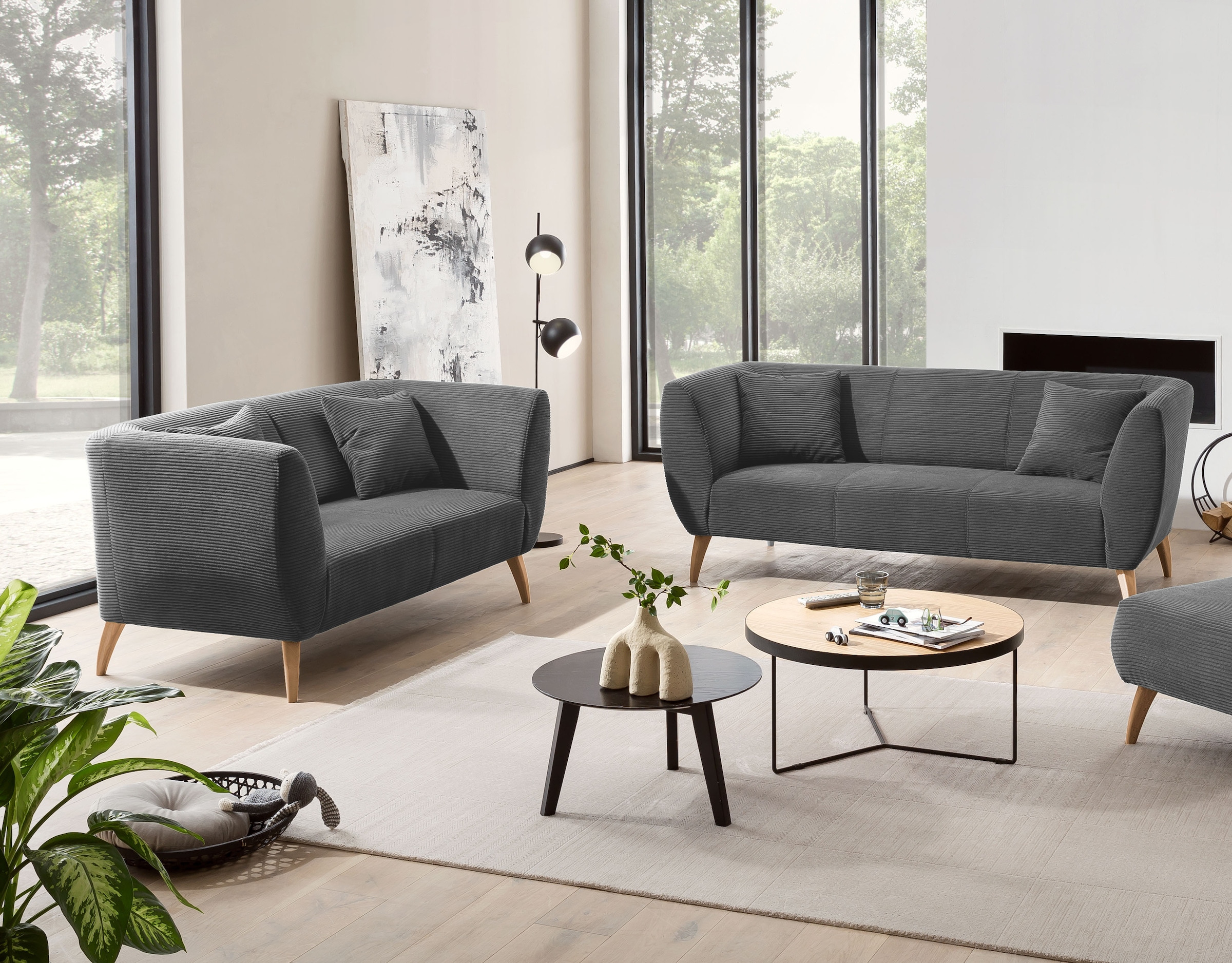 INOSIGN Polstergarnitur »Colori«, (Set, 2 tlg., 3-Sitzer und 2-Sitzer), auch als Loveseat erhältlich