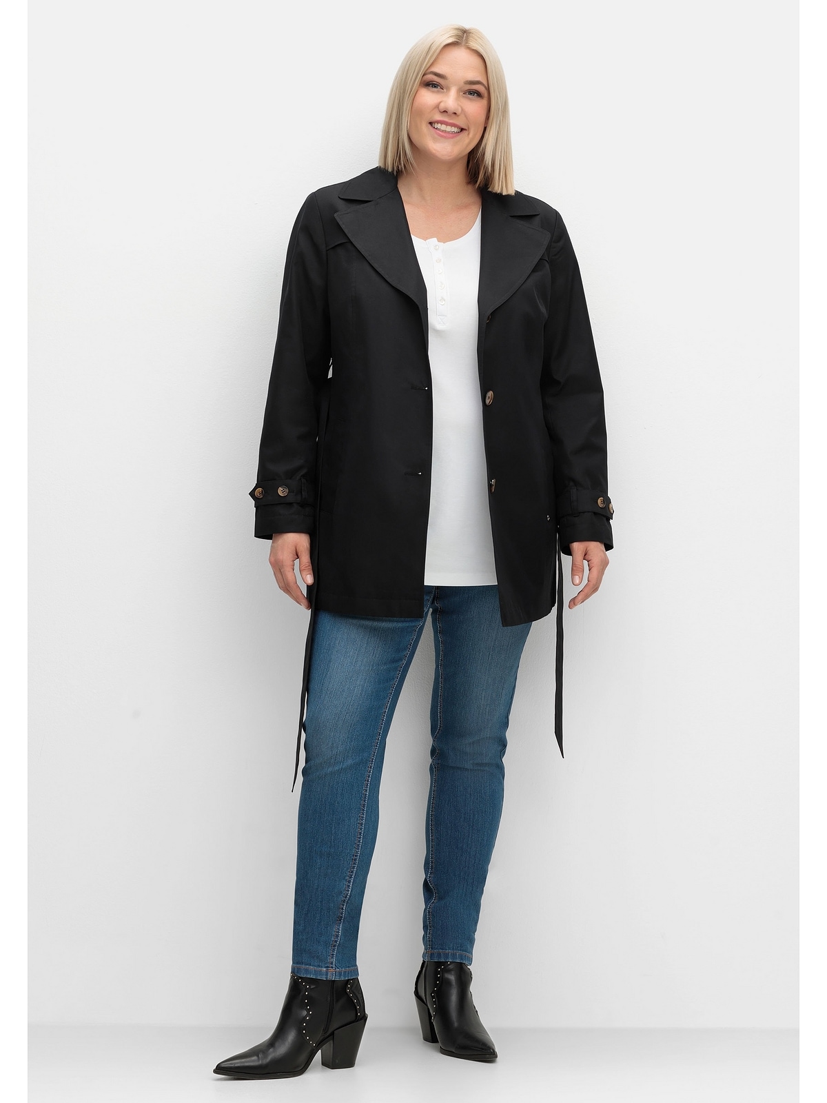 Sheego Kurzjacke »Große Größen« be Kapuze su ...