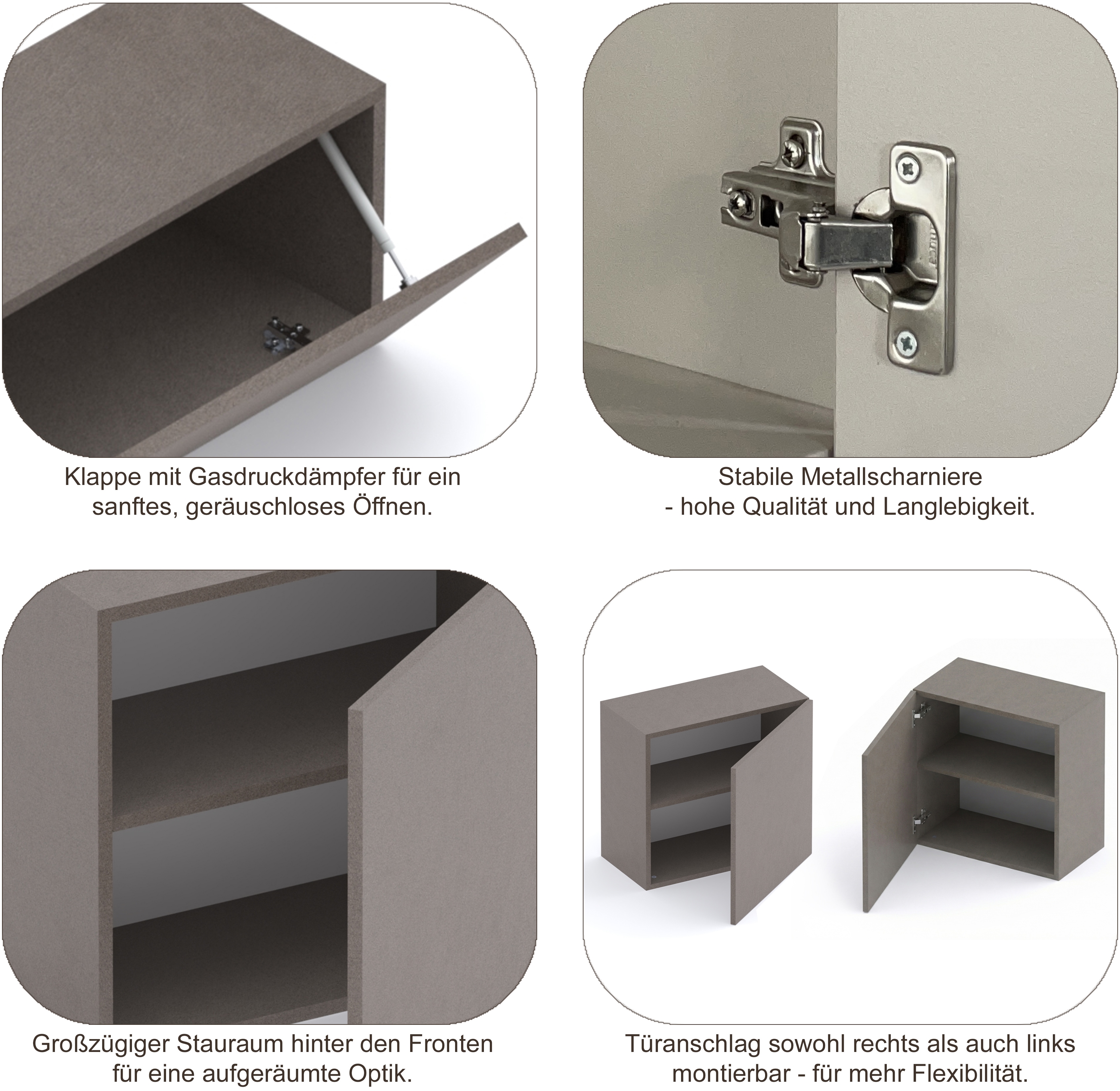 Thumbnail - Home affaire Garderoben-Set "Infinity, 4tlg. Breite 138 cm, Höhe variabel, moderne Garderobe" Spar-Set, 4 Stk. tlg.