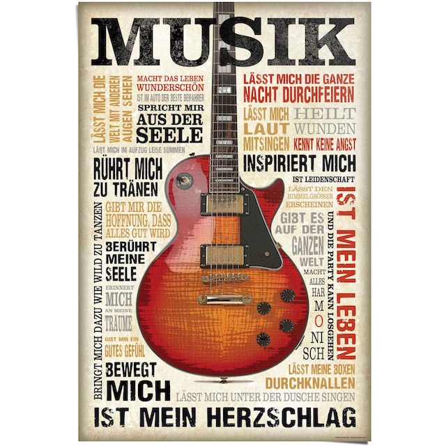 Reinders! Poster »Musik ist Leidenschaft«, (1 St.) kaufen | BAUR