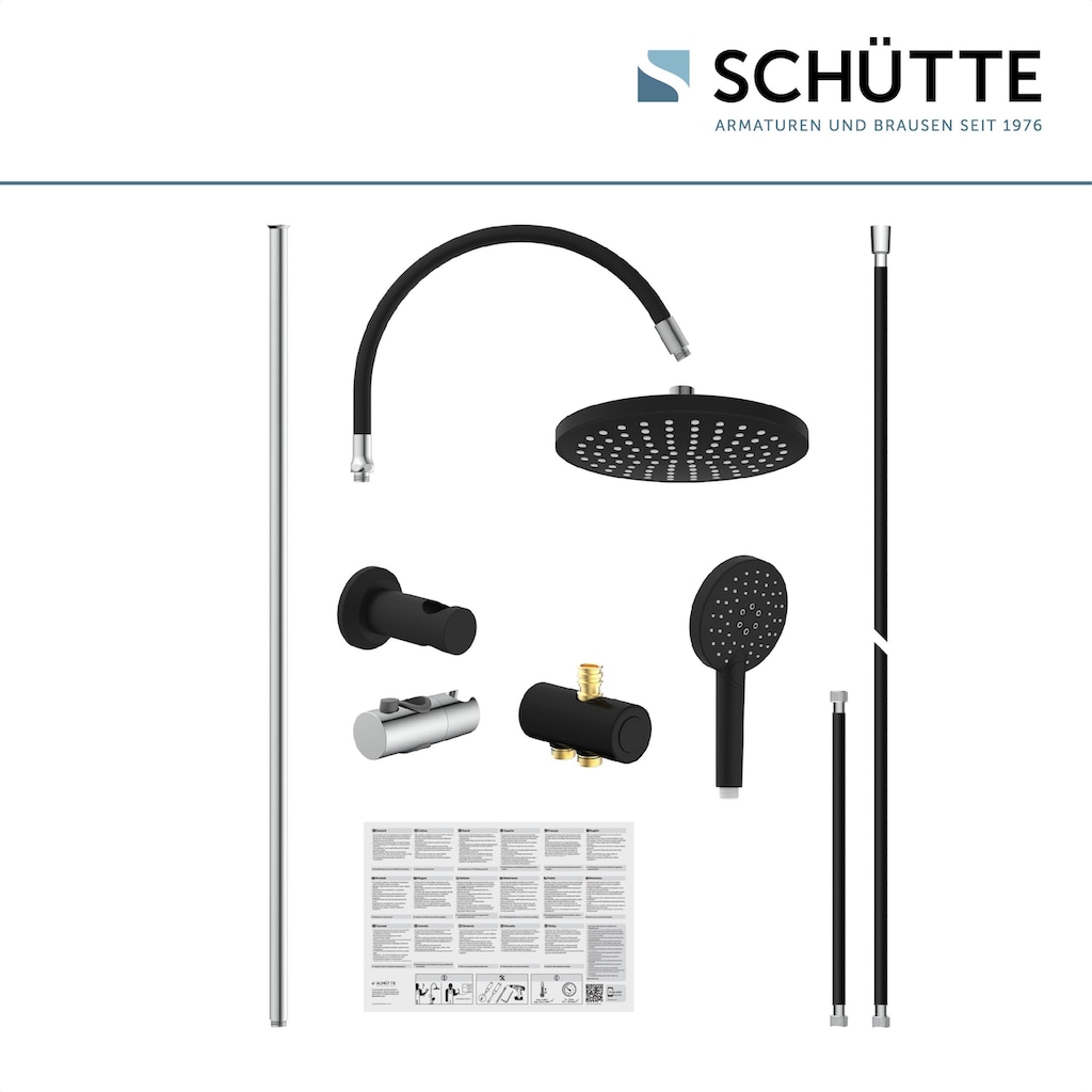 Schütte Duschsystem »MATAO RAIN«, Regendusche ohne Armatur, Handbrause mit 3 Funktionen