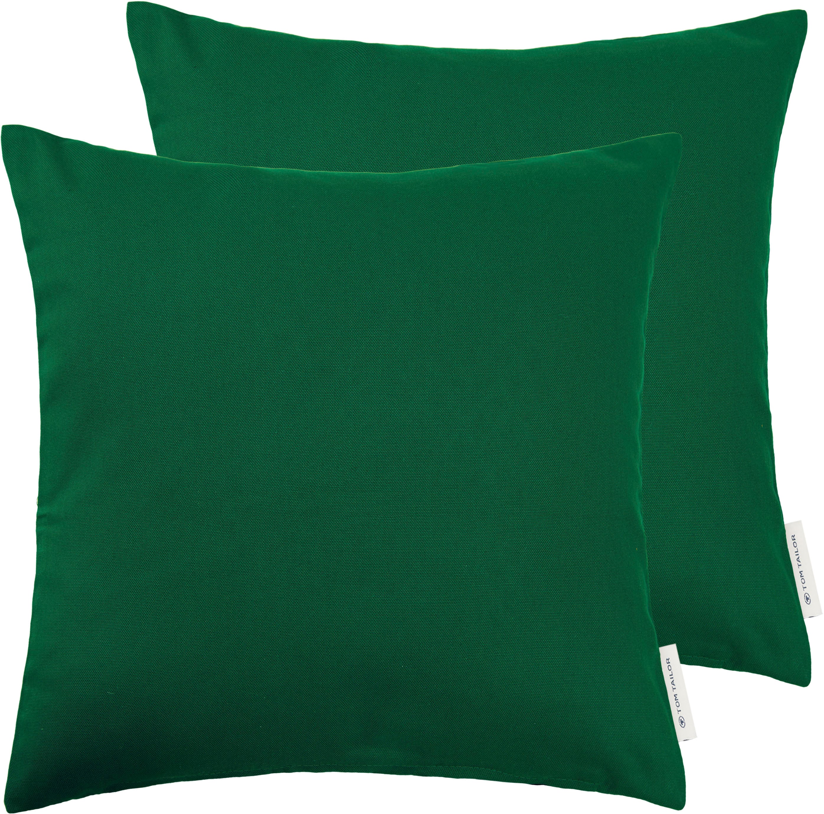 TOM TAILOR HOME Dekokissen "Dove" unifarben, Kissenhüllen ohne Füllung, 2er Pack