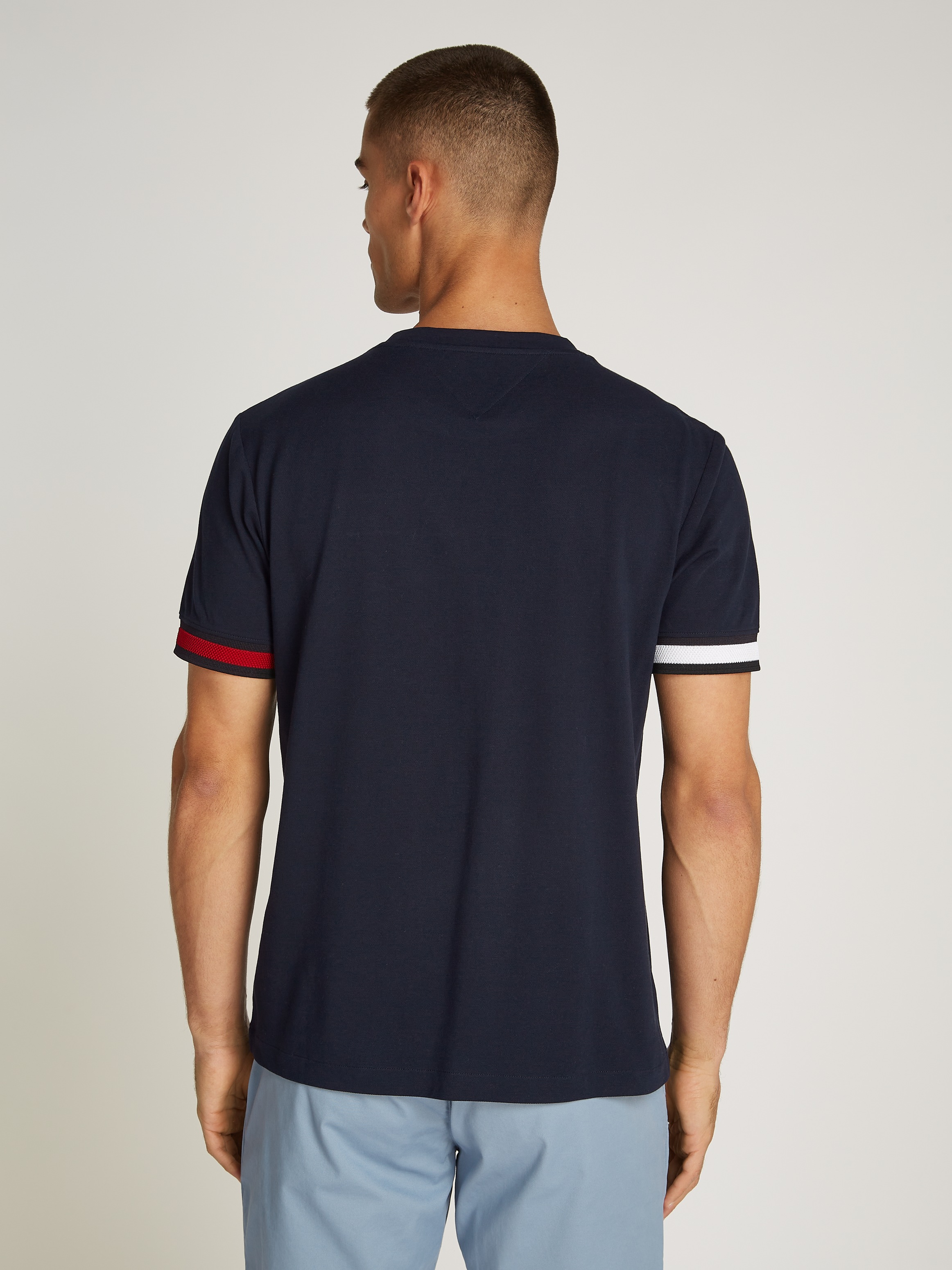 Tommy Hilfiger T-Shirt »GLOBAL STRIPE FLAG CUFF TEE«