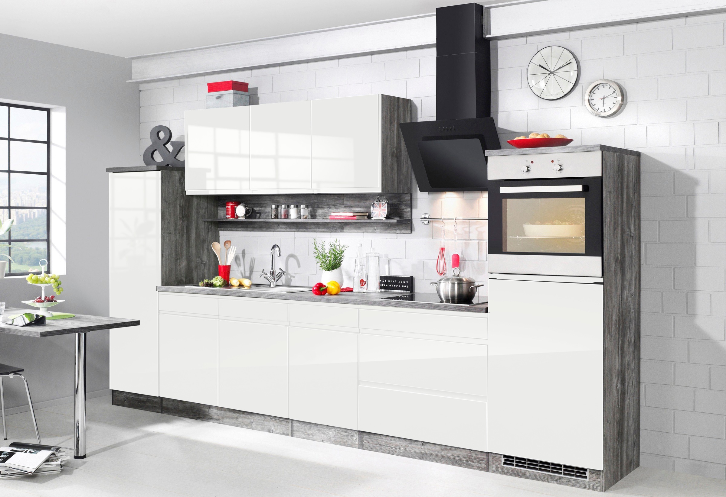 HELD MÖBEL Küchenzeile "Virginia", Breite 290 cm, wahlweise mit Induktionsk günstig online kaufen