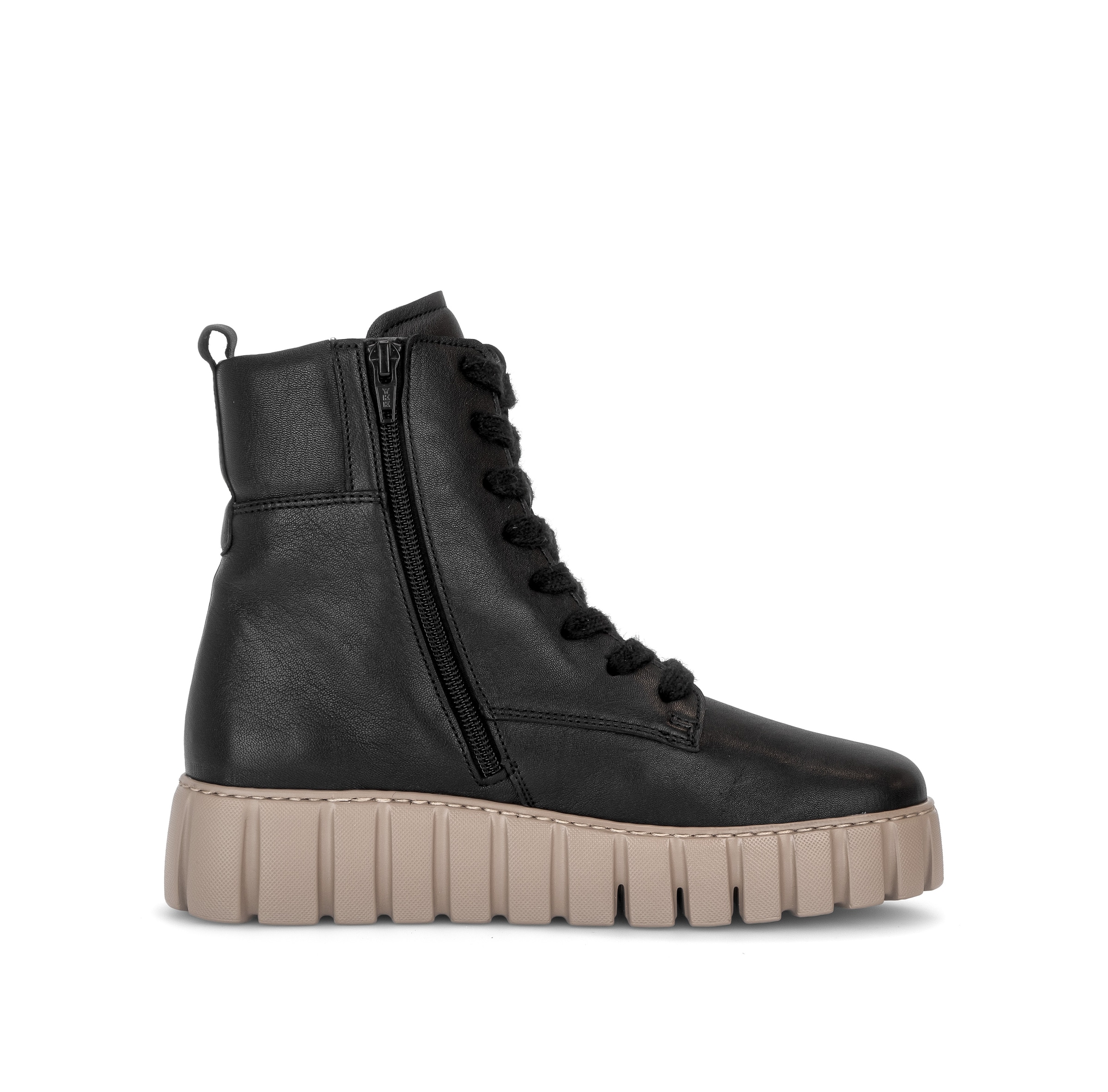 Gabor Schnürboots  Plateau, Herbstboots mit gepolstertem Schaftrand, G-Weite