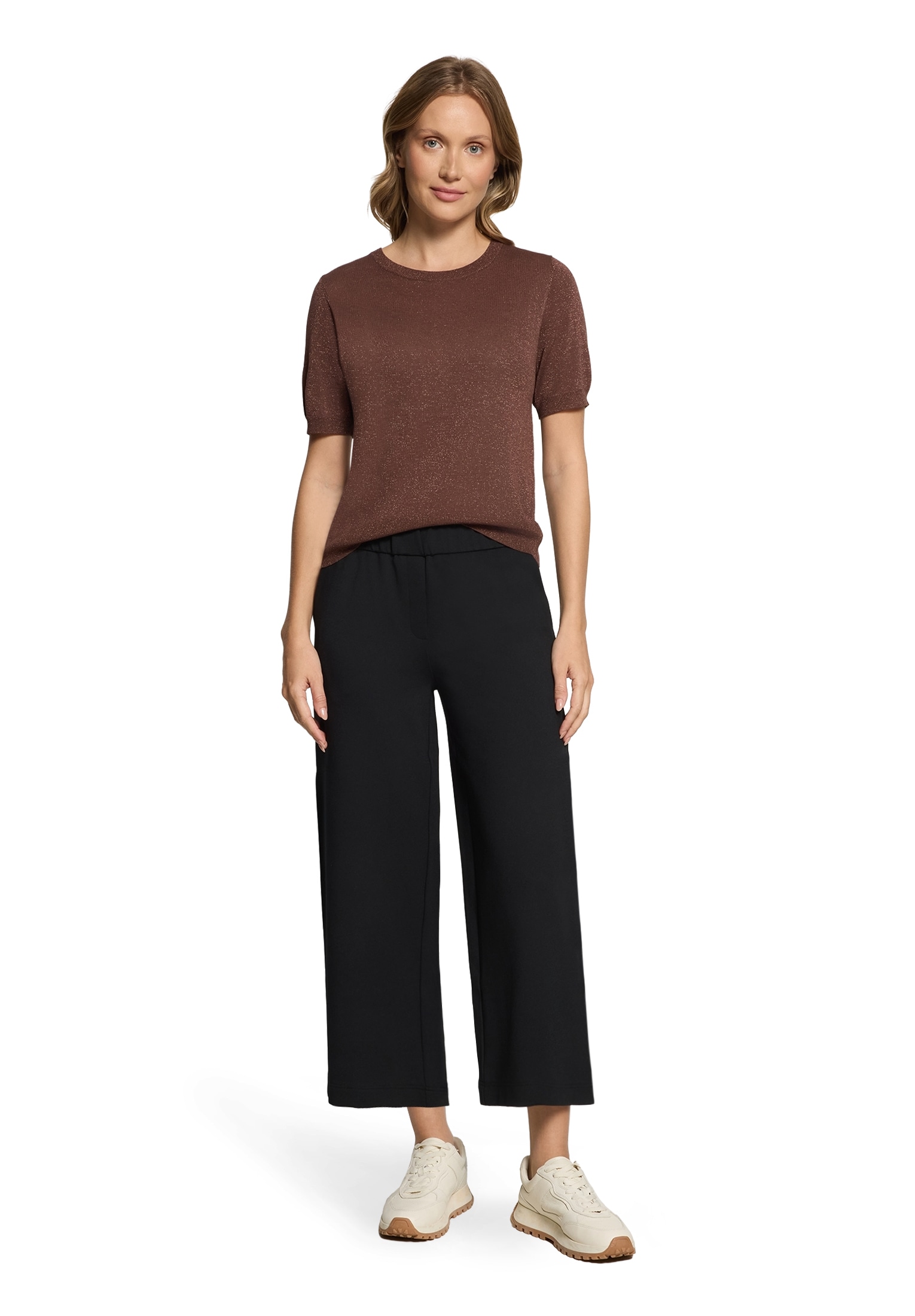 Betty&Co Kurzarmshirt »Damen mit Lurexfaden« 1