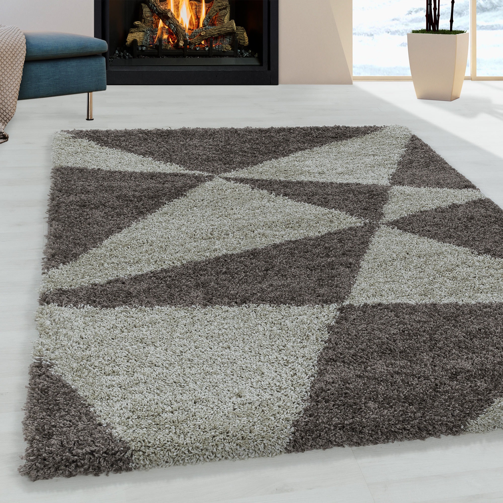 Ayyildiz Teppiche Hochflor-Teppich "TANGO 3101" rechteckig 50 mm Höhe Wohnz günstig online kaufen