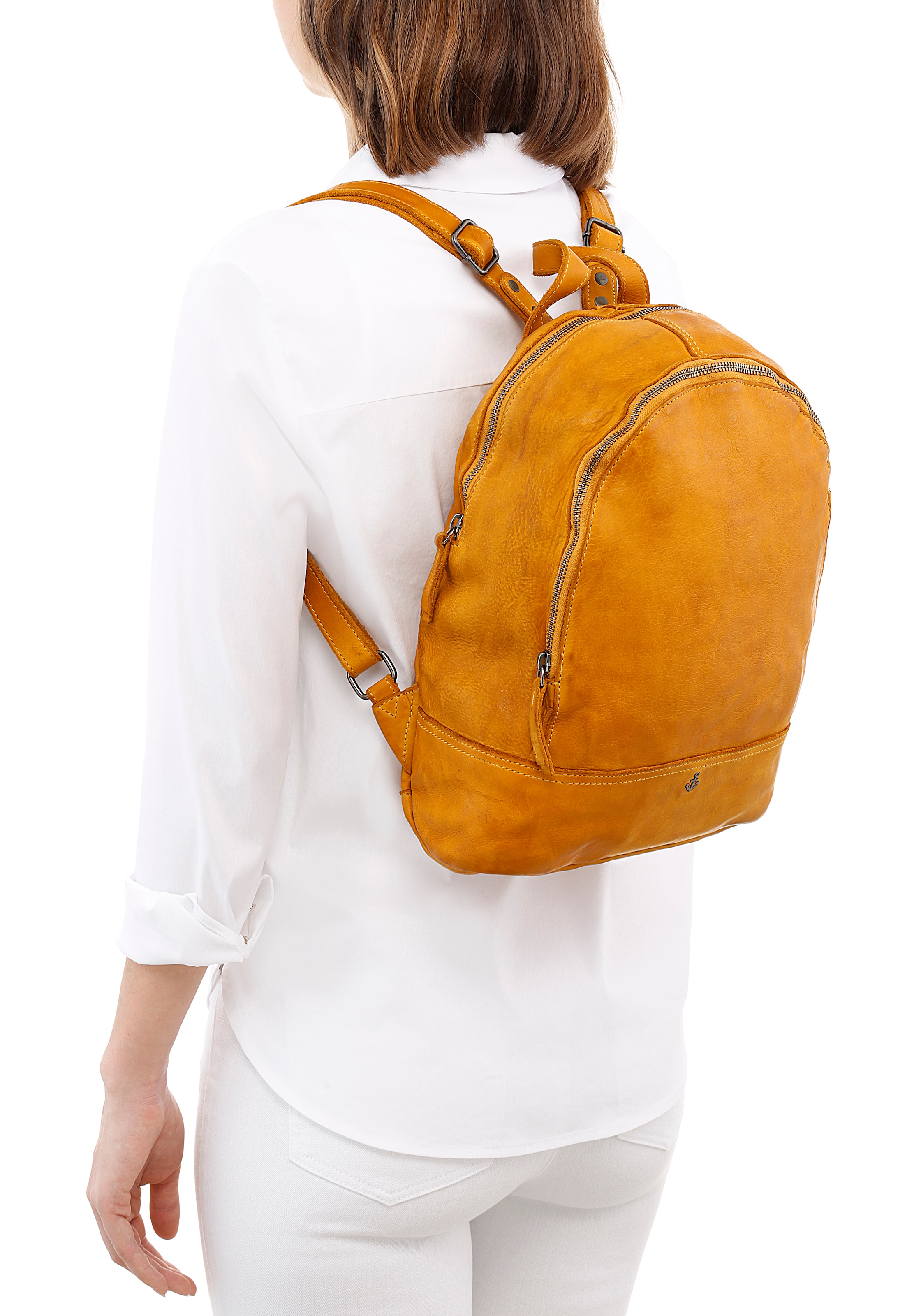 HARBOUR 2nd Cityrucksack »Meghan«, aus Leder mit typischen Marken-Anker-Label und Schmuckanhänger