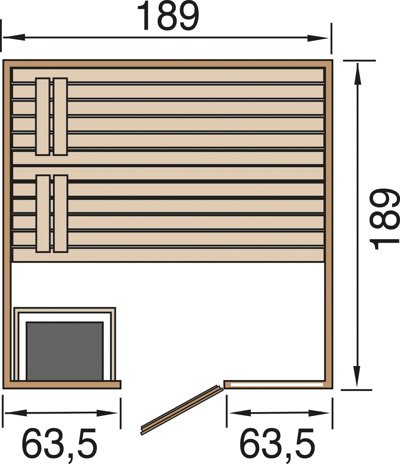weka Sauna »Valida E 3«, inkl. Ofen und digitaler Steuerung, GTF,BIOS 7,5, Str