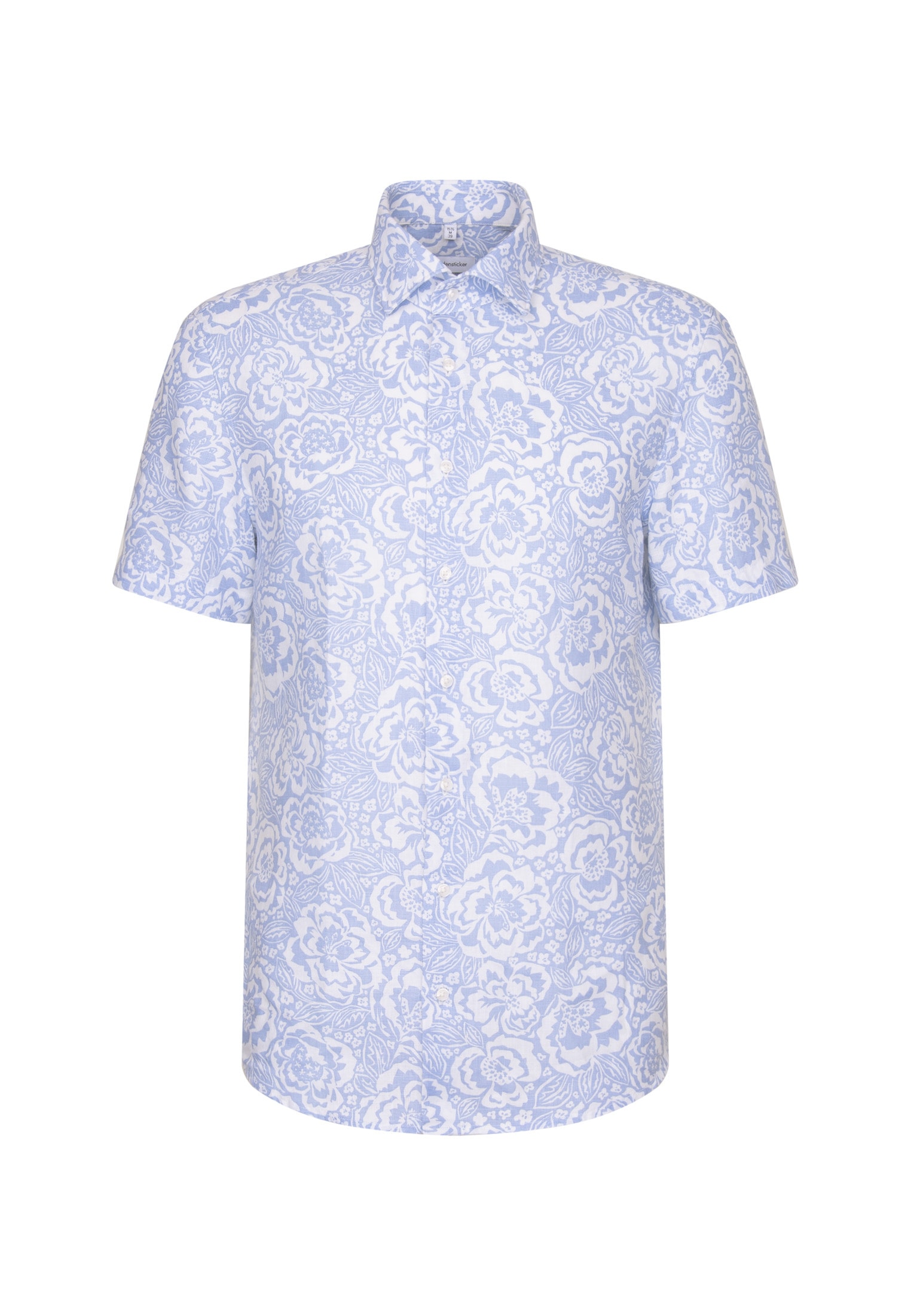 seidensticker Leinenhemd »Schwarze Rose« Slim 1/2 Kentkragen Druck