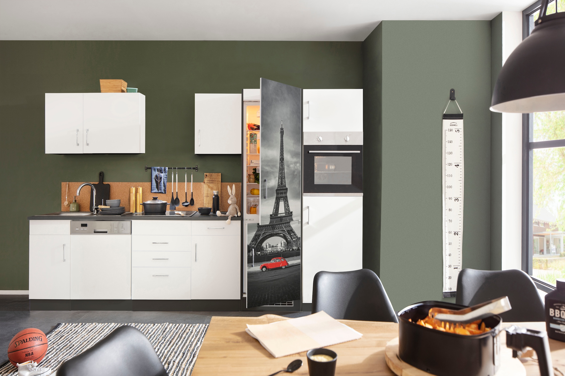KOCHSTATION Küchenzeile »KS-Paris«, ohne E-Geräte, Breite 330 cm