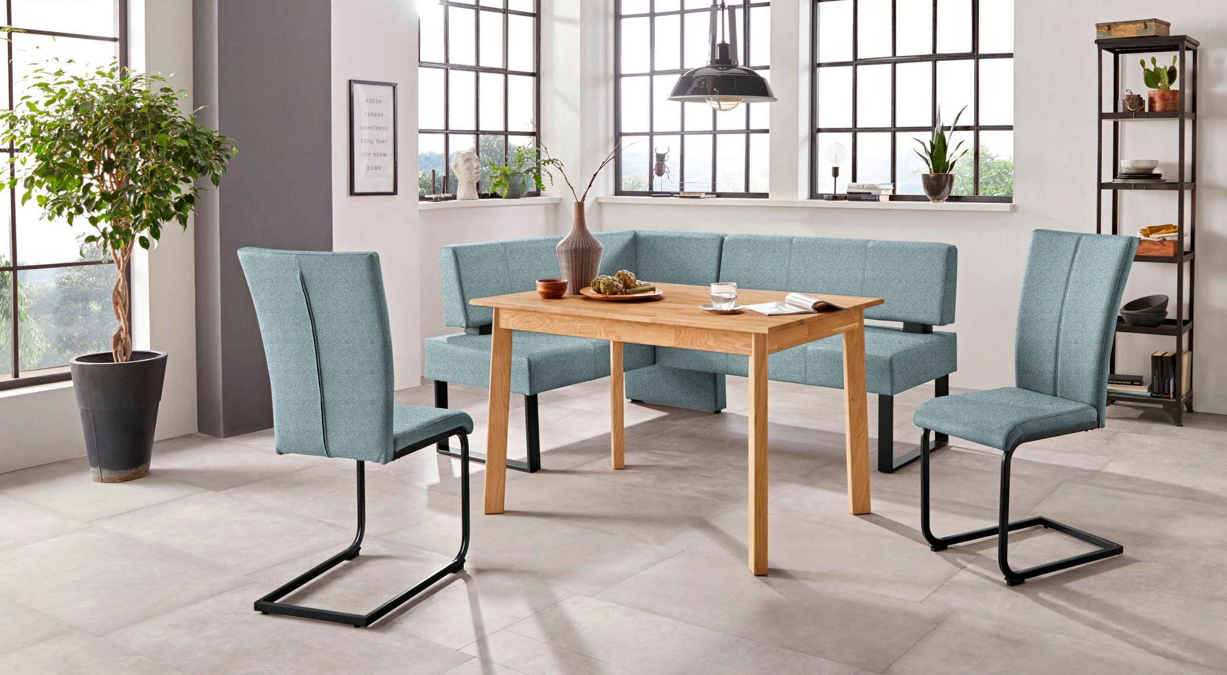 OTTO home Eckbank "Oliver mit Metallgestell, Küchenbank" verschiedene Bezüg günstig online kaufen