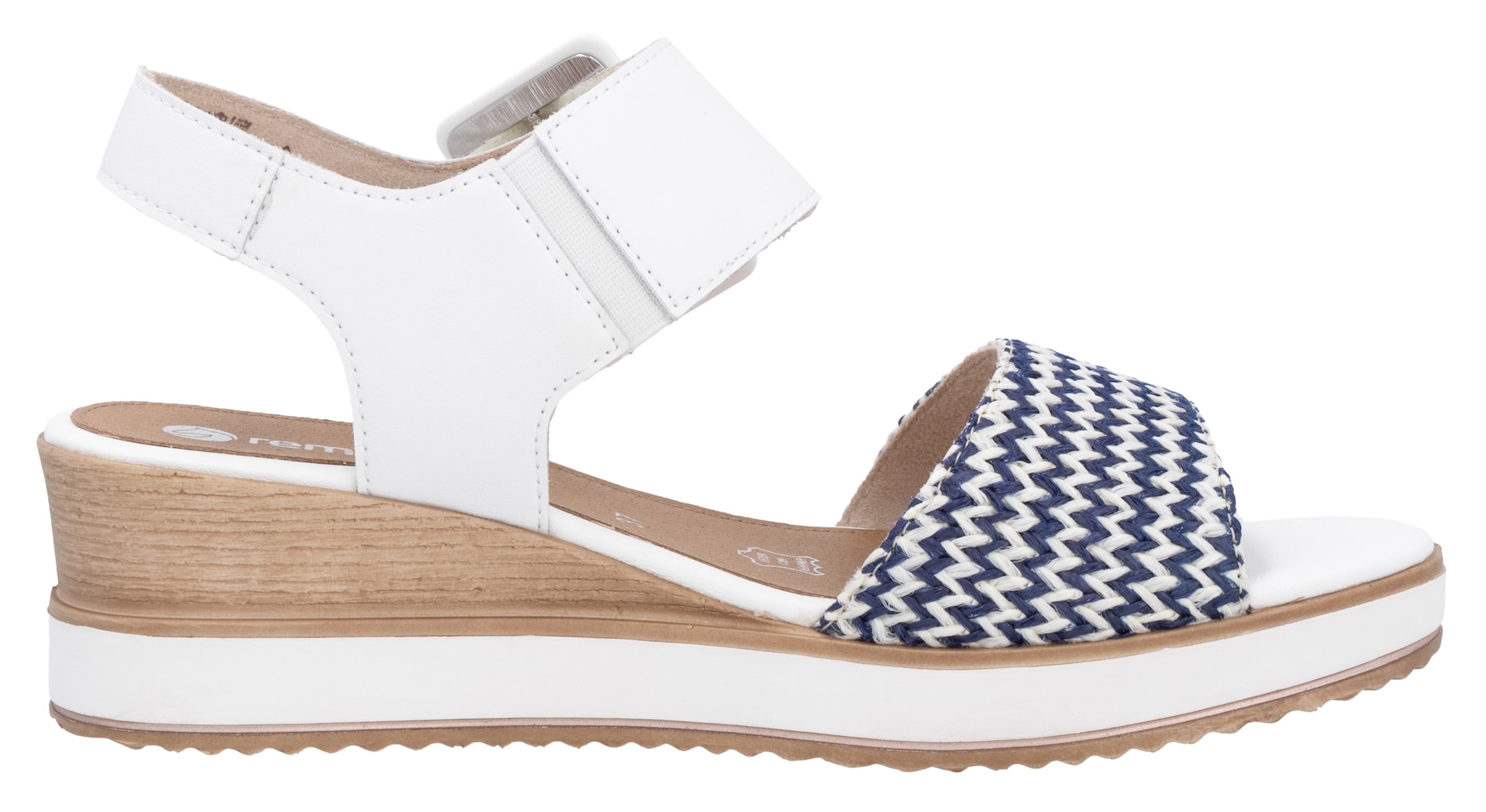 Remonte Sandalette »ELLE-Collection«, Sommerschuh, Sandale, Bequemschuh mit Klett unter der Zierschnalle