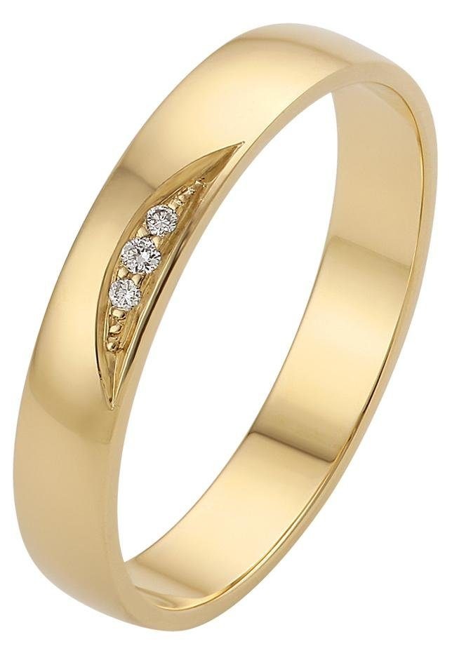 Firetti Trauring »Schmuck Geschenk Gold 375 Hochzeit Ehering "LIEBE"«, Made in Germany, wahlweise mit oder ohne Brillanten
