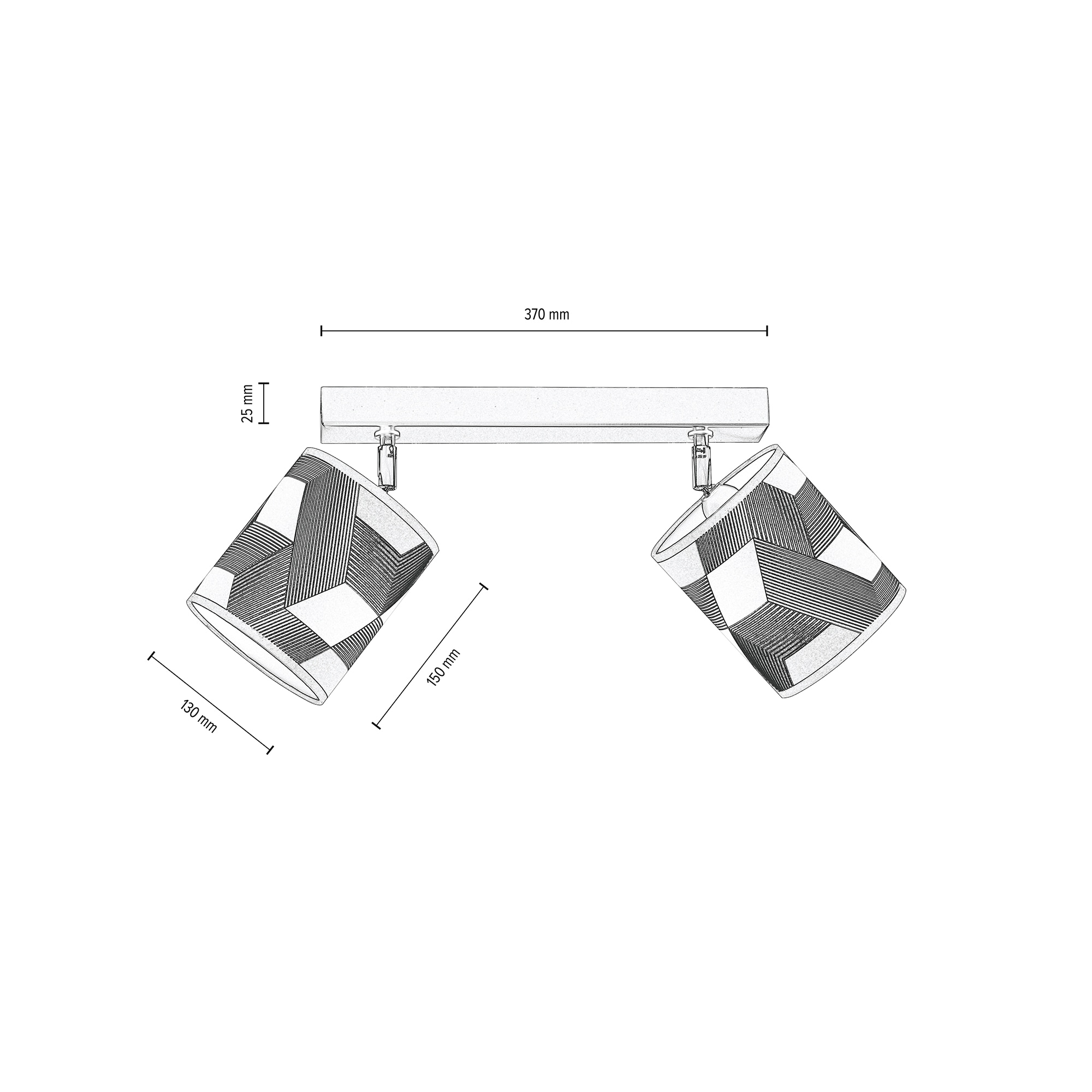 BRITOP LIGHTING Deckenleuchte »ESPACIO«, 2 flammig-flammig, Schirme aus  laminierter Tapete, Baldachin aus Eichenholz bestellen | BAUR | Deckenlampen