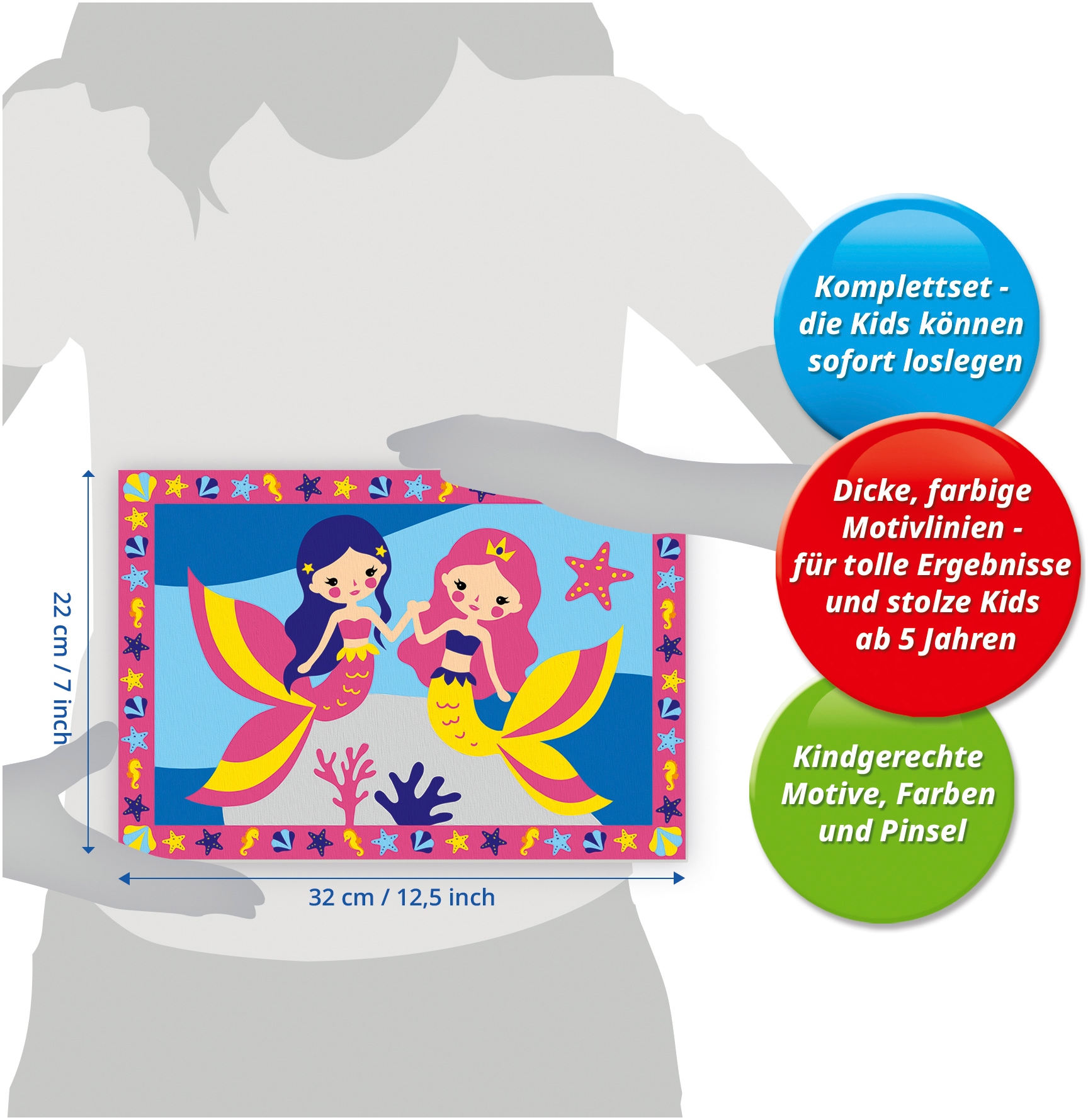 Ravensburger Malen nach Zahlen »CreArt, Bezaubernde Meerjungfrauen«, Made in Europe