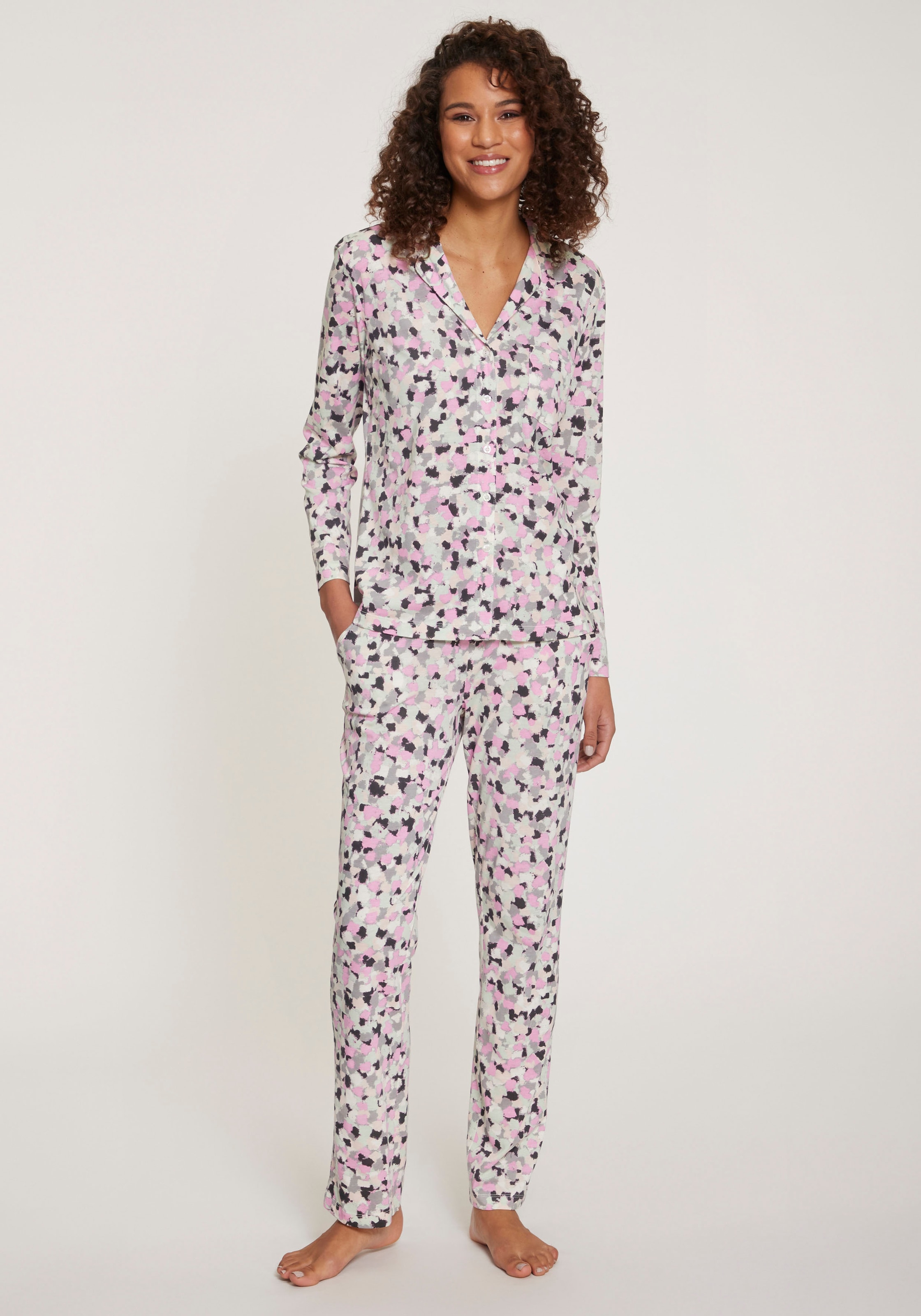 Vivance Dreams Pyjama 2 Stk. mit Aquarell-Muster günstig online kaufen