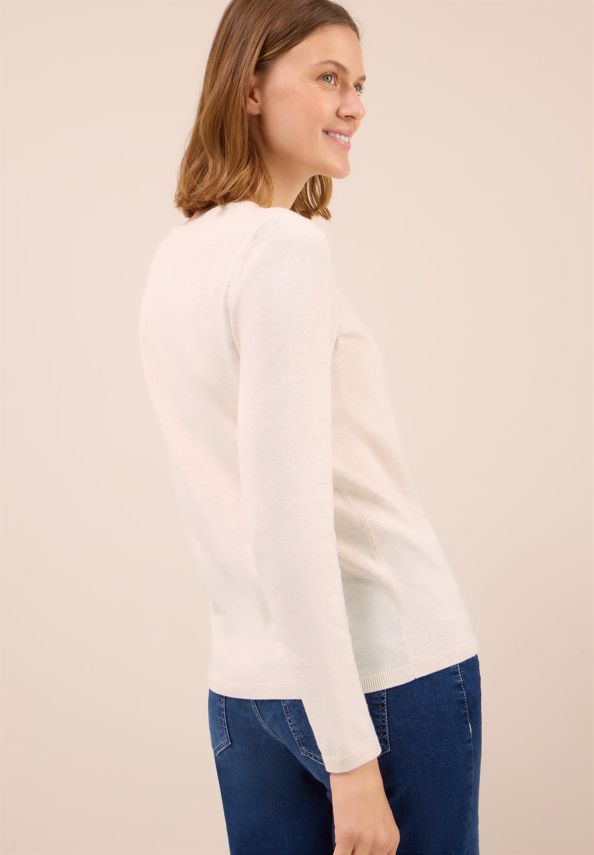 Cecil Strickpullover, mit feinem Detail an der Schulter und Viskose-Anteil