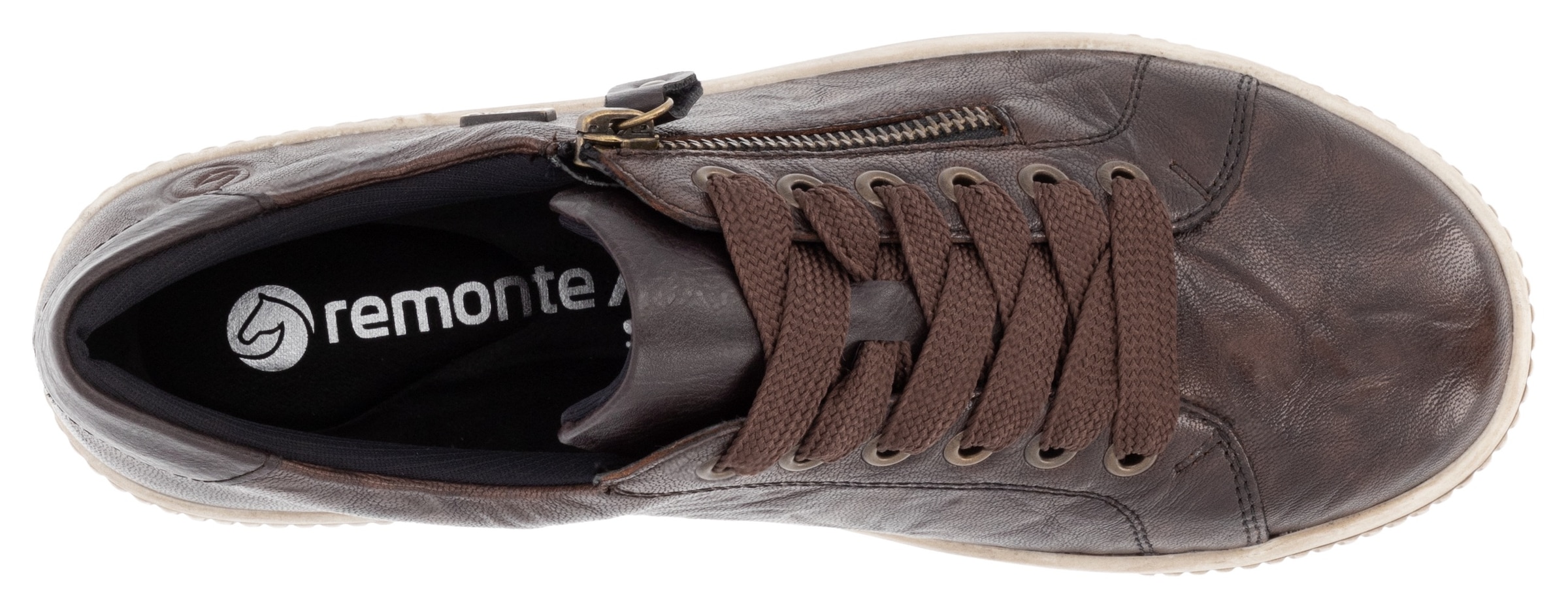 Remonte Plateausneaker, Freizeitschuh, Halbschuh, Schnürschuh mit Außenreißverschluss