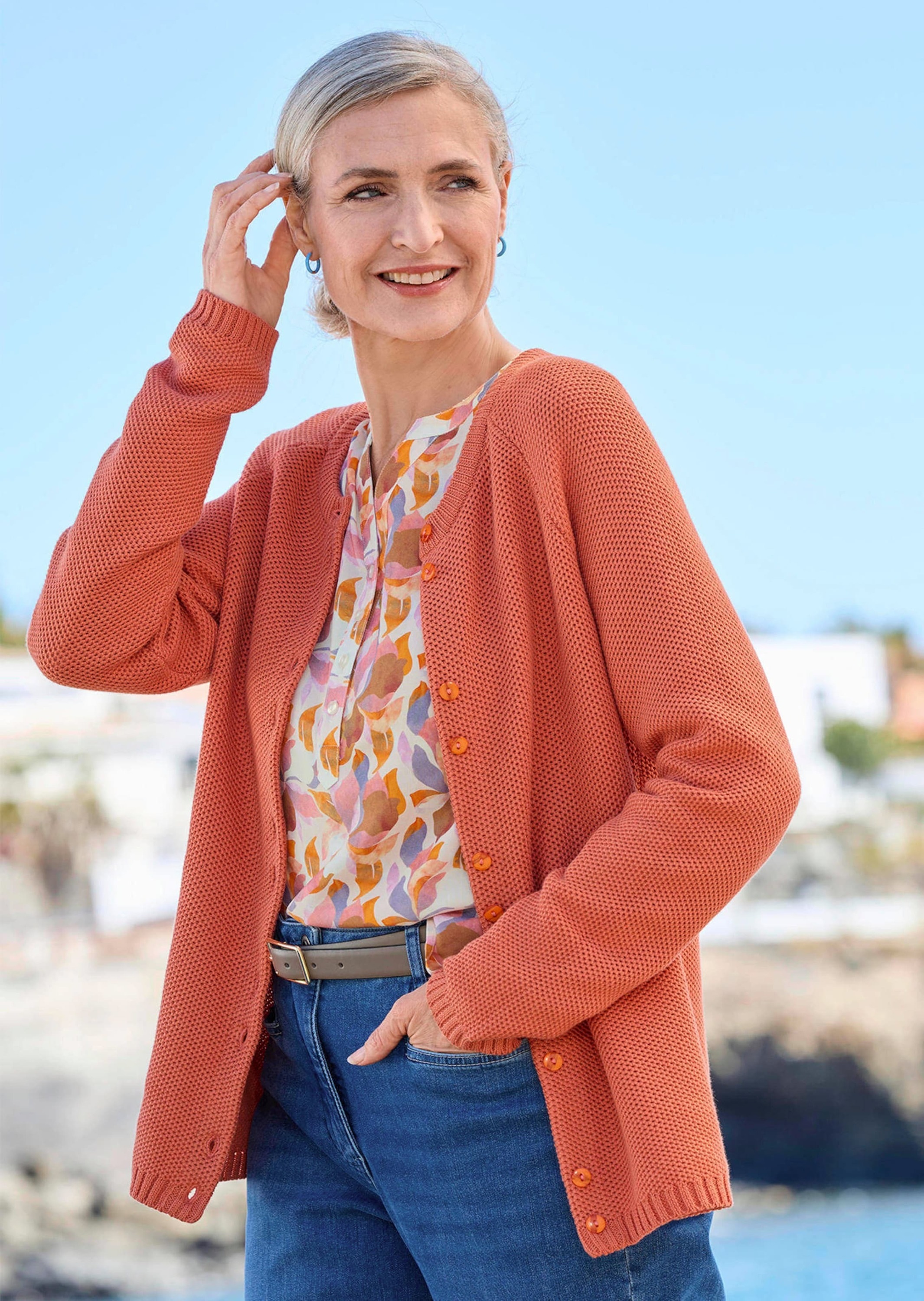 GOLDNER Strickjacke »Strickjacke aus reiner Baumwolle«