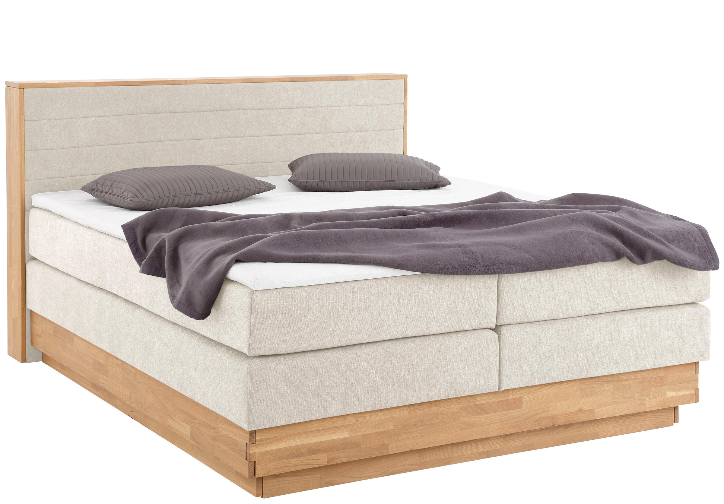 Home affaire Boxspringbett "Cavan" Eiche, inkl. Bettkasten & Topper, versch günstig online kaufen