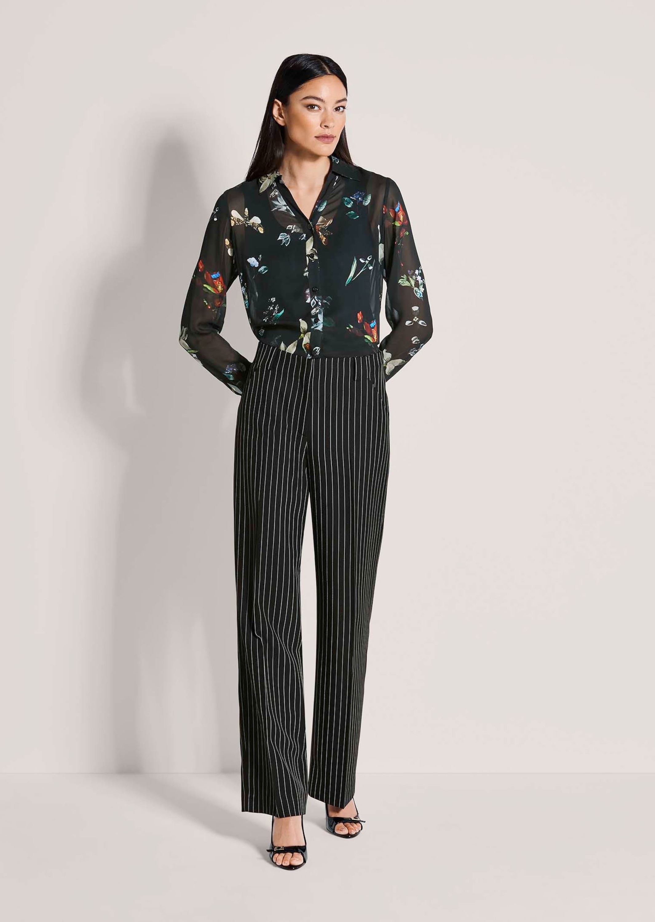 MADELEINE Stoffhose "Jerseyhose Bügelfaltenhose mit Nadelstreifen" günstig online kaufen