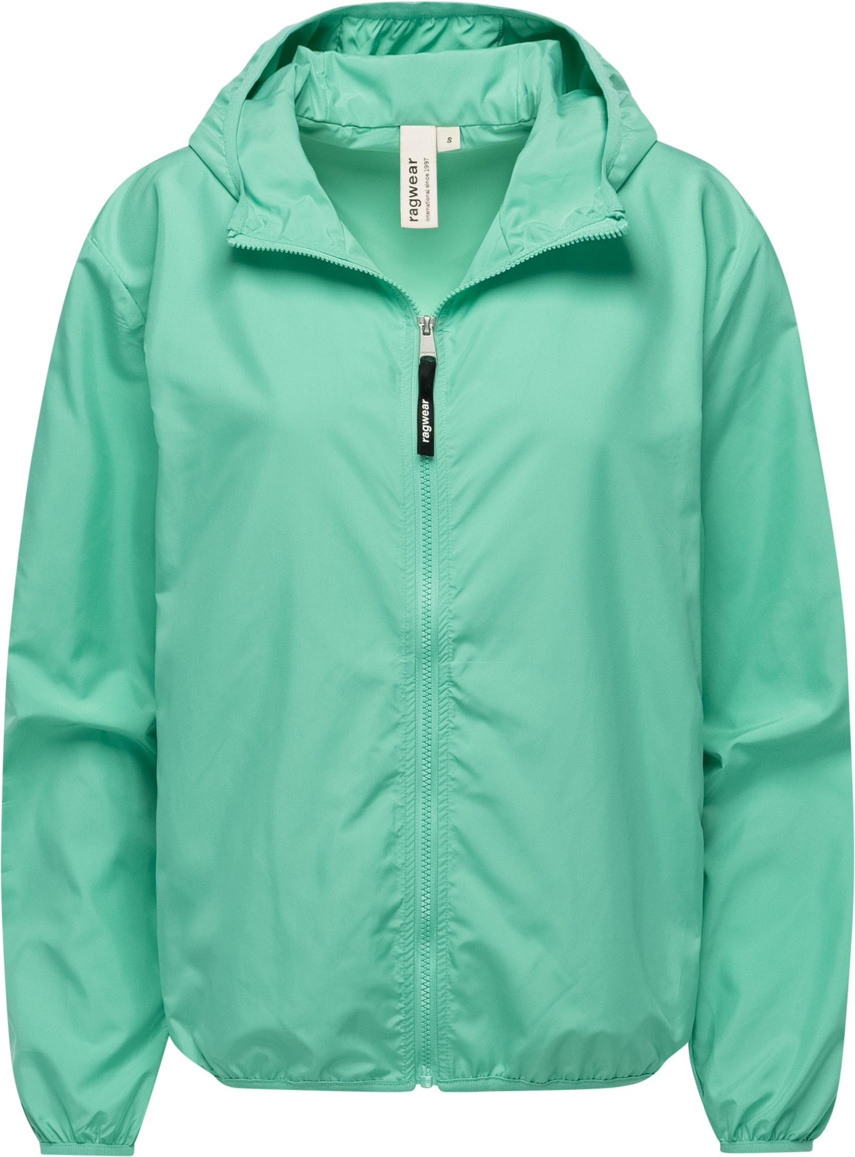 Outdoorjacke RAGWEAR "Vinzie C", Damen, Gr. XXL (44), blau (türkis), 100% Polyester, lässig geschnitten hüftlang, hoch geschlossener Ausschnitt, Ärmel ohne Ärmelschlitz elastischer Bund mit Gummizug, Jacken Outdoorjacke, Extraleichte Übergangsjacke mit Ka 3