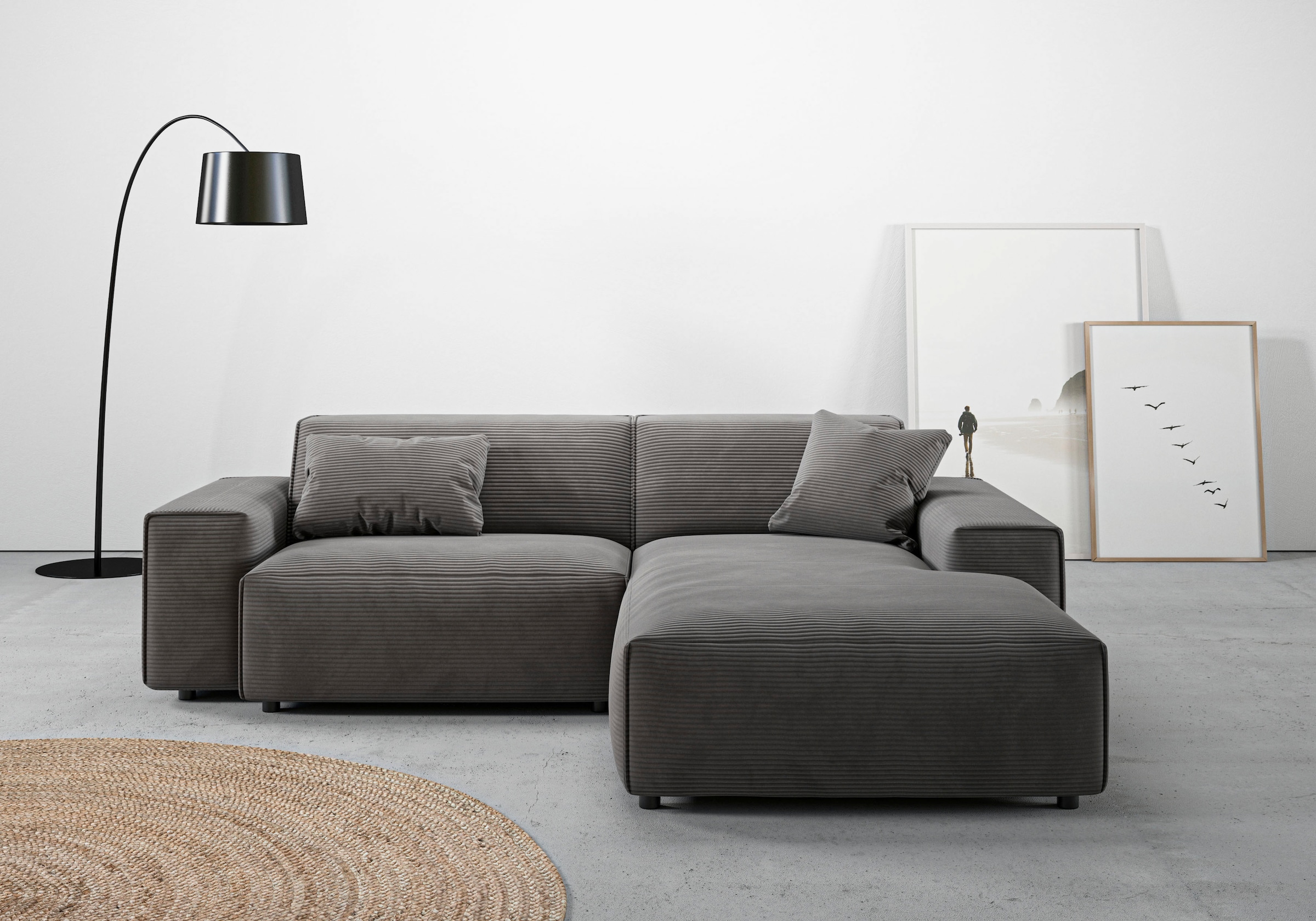 Home affaire Ecksofa "Glimminge L-Form auch in Breitcord, Feincord + Easy c günstig online kaufen