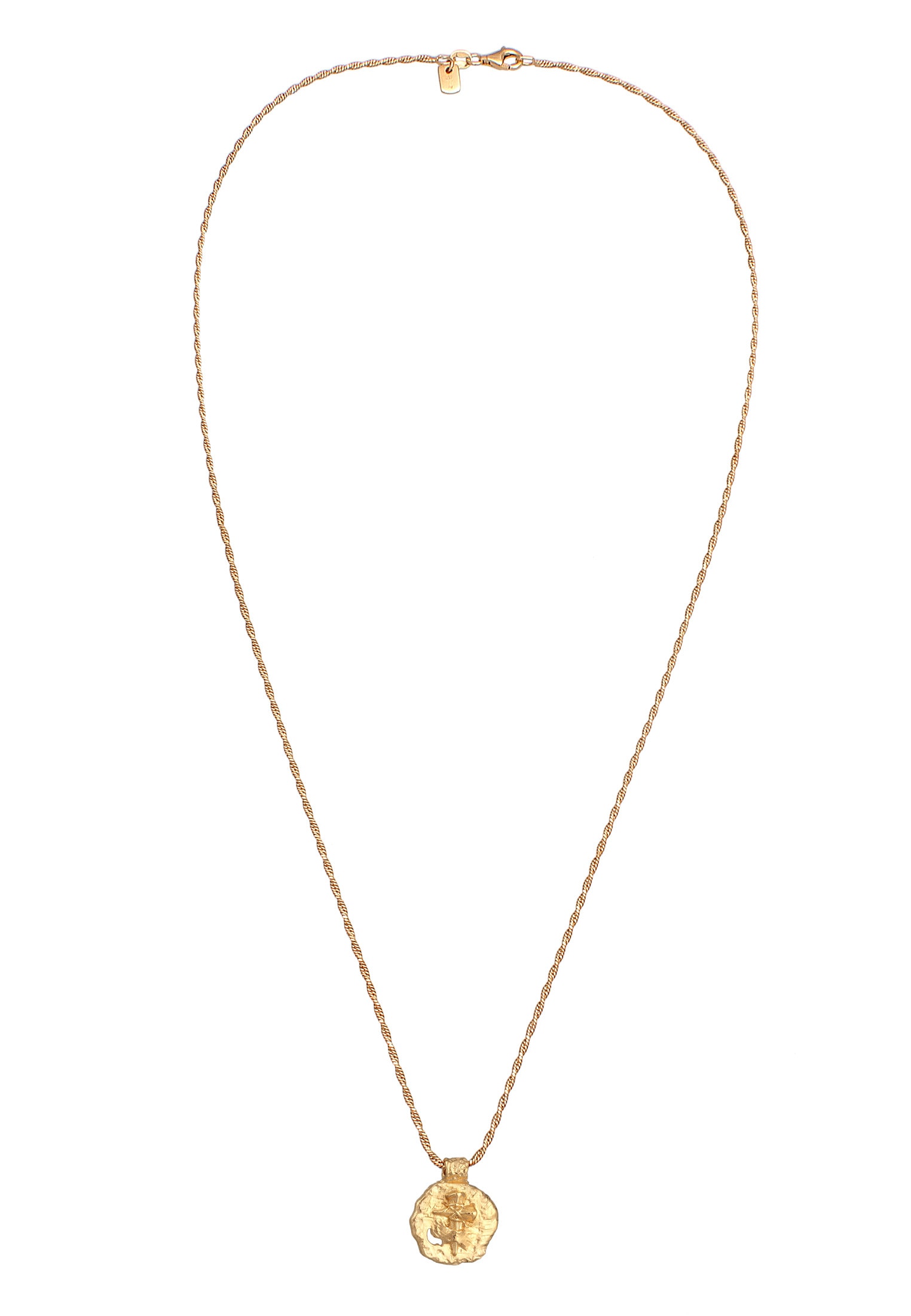Kuzzoi Kette mit Anhänger »Halskette Herren Münze Antik Kreuz 925 Silber«