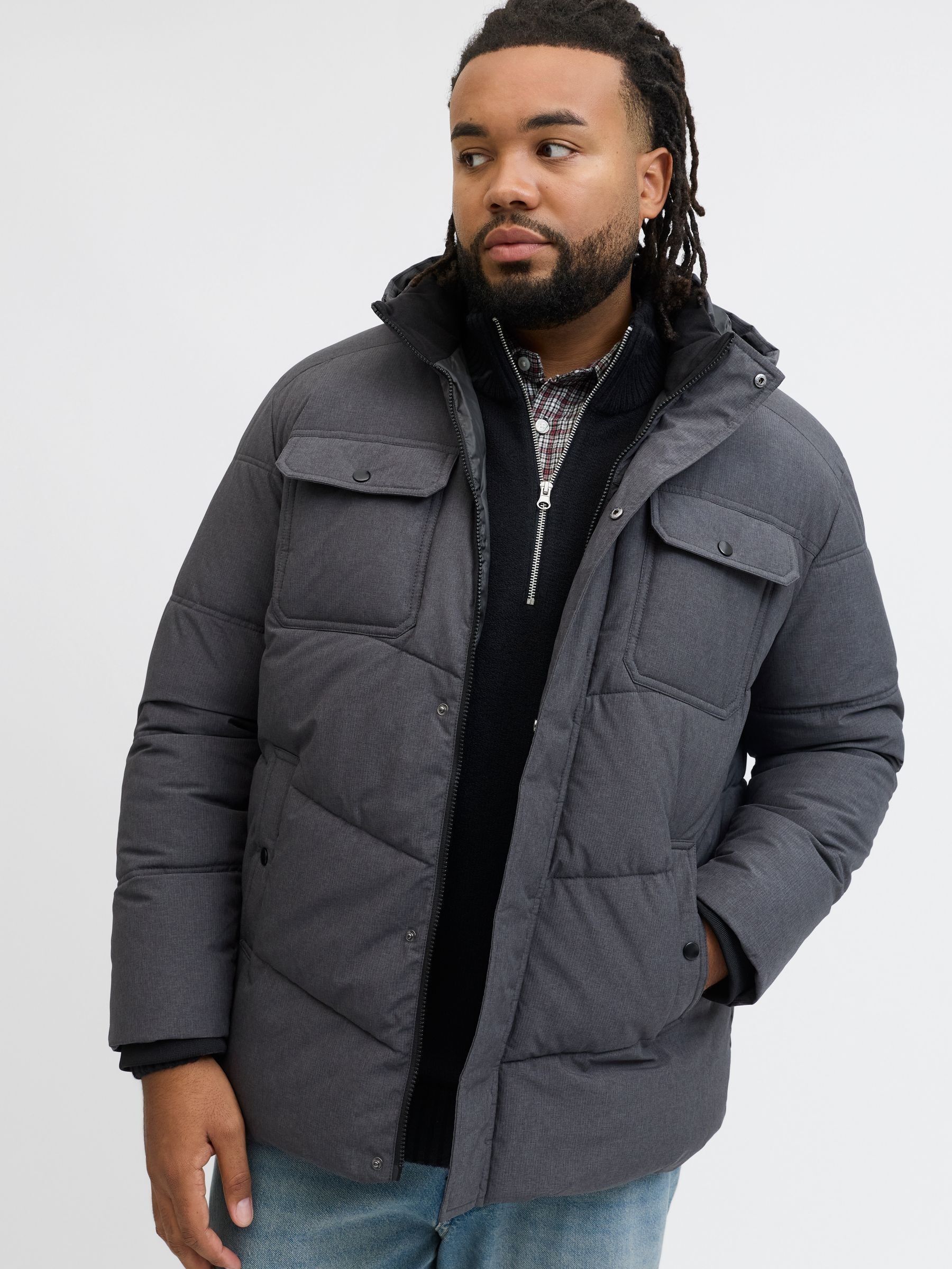 Jack & Jones PlusSize Steppjacke "JJMORGAN PUFFER JACKET PLS" mit Kapuze günstig online kaufen