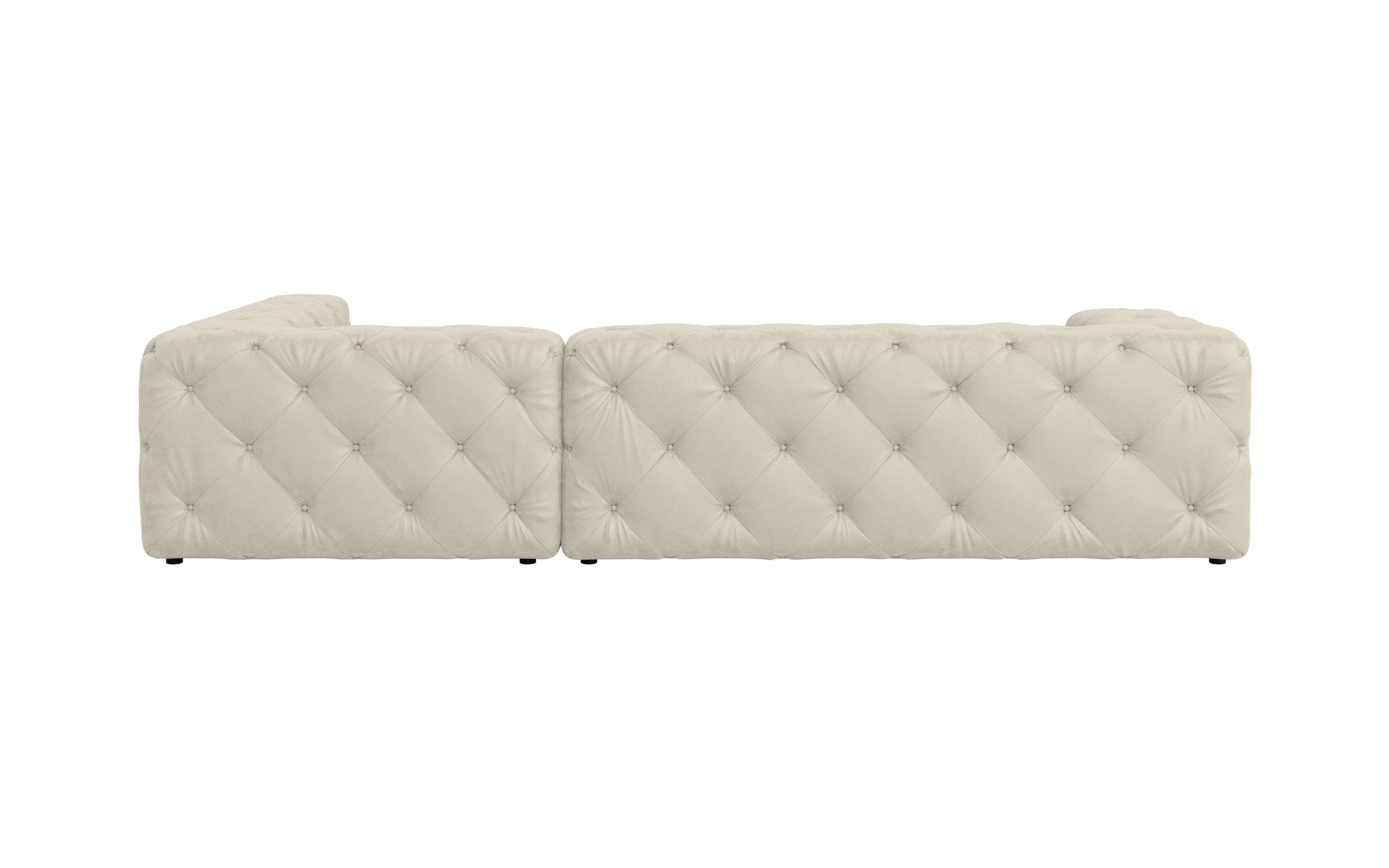 Places of Style Ecksofa »FOLLINA«, L-Form, mit klassischer Chesterfield-Knopfheftung