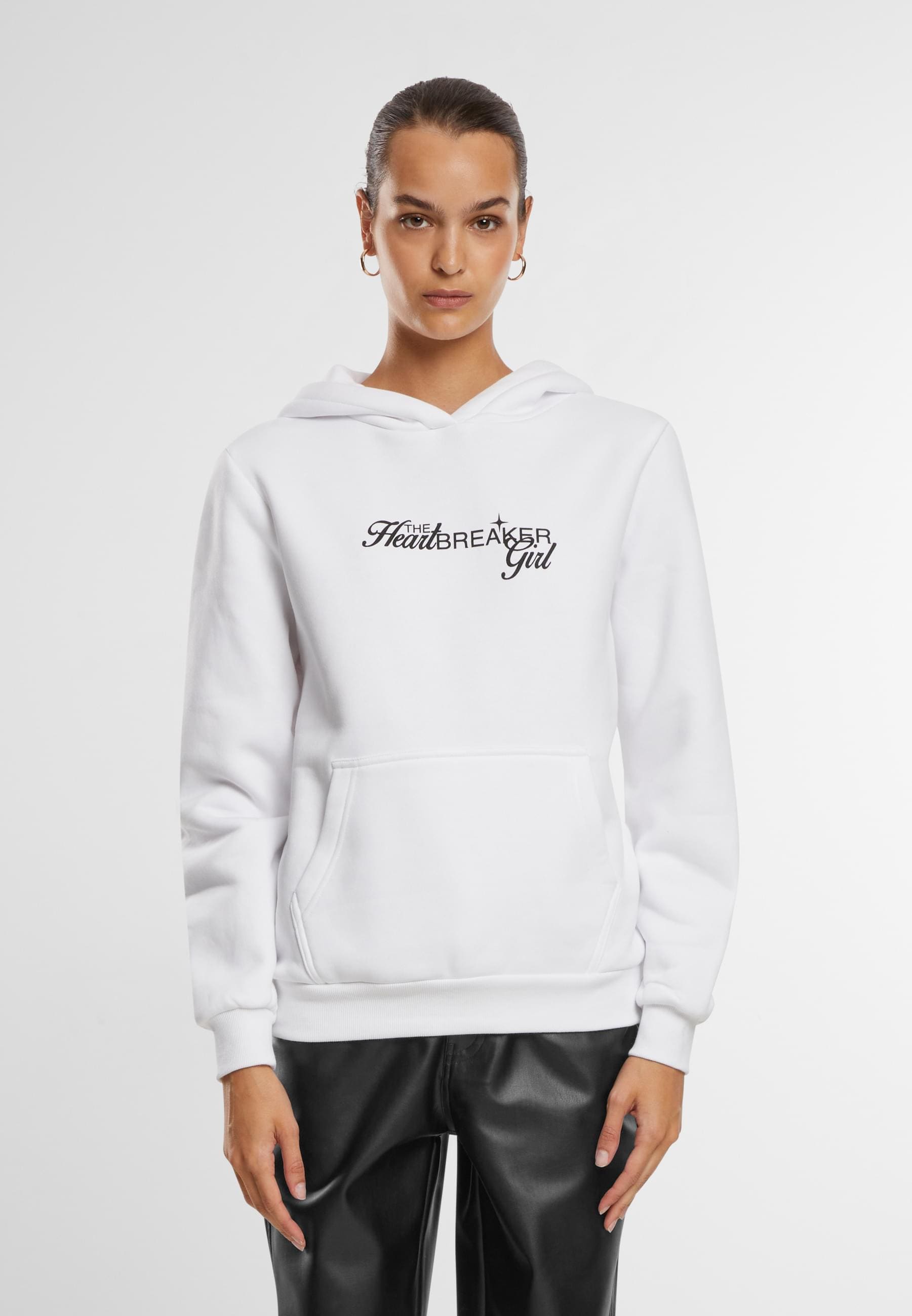 Miss Tee Kapuzenpullover »Miss Tee Heartbreaker Girl Ladies Fluffy Hoody«, (1 tlg.)