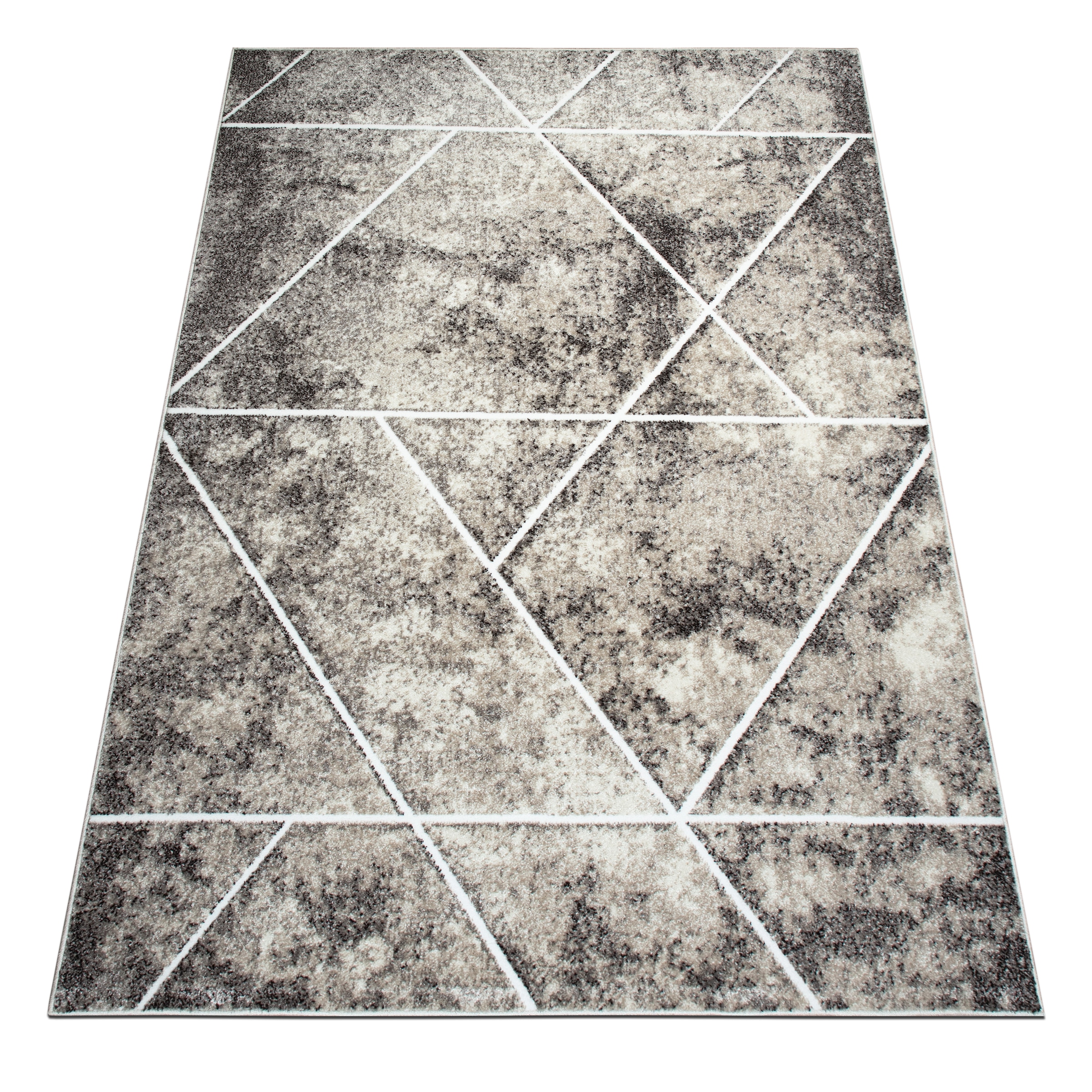 my home Teppich »Kimly, geometrisches Design in 3D-Optik«, rechteckig, 9 mm Höhe, mit besonders weichem Flor, Kurzflor, modernes Design