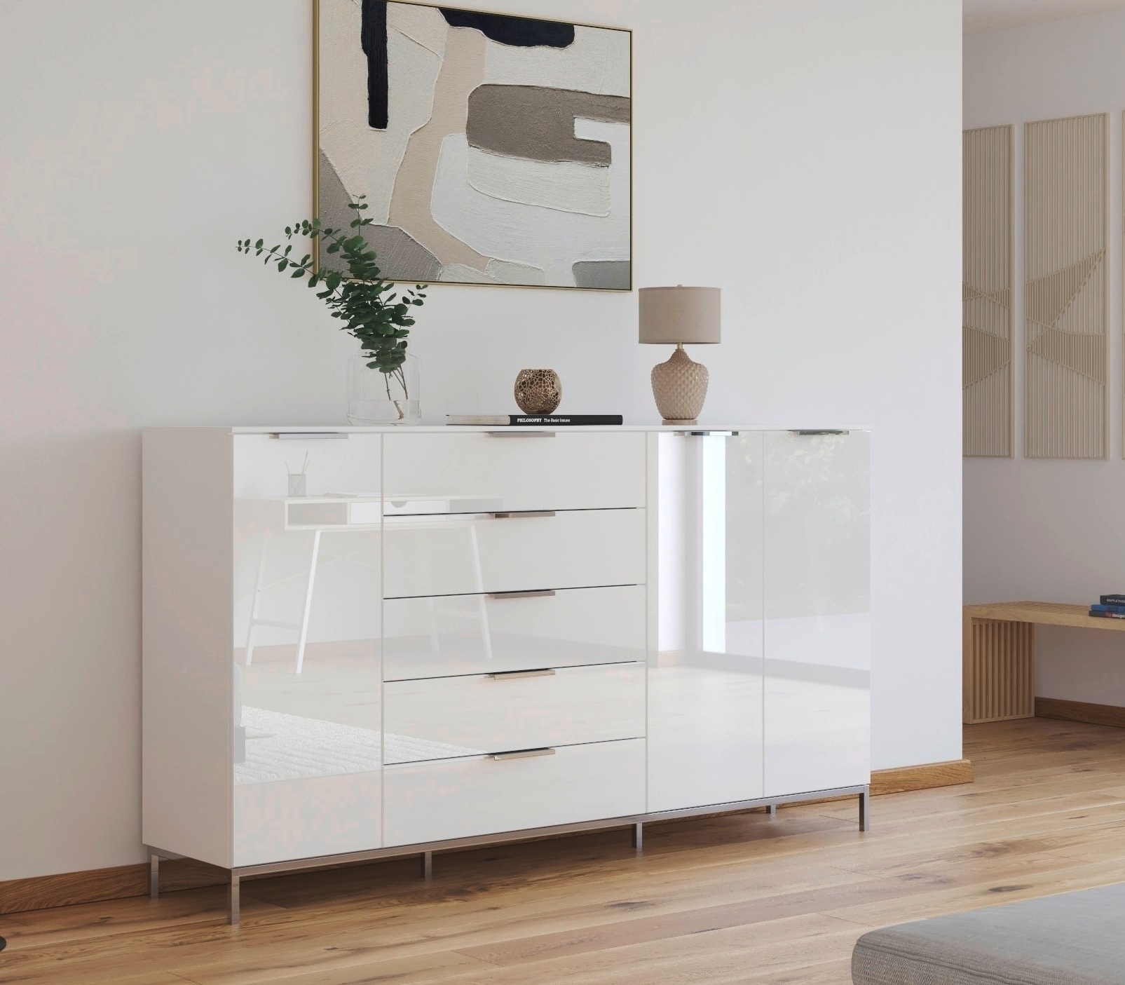 rauch Kombikommode "Kommode Türkommode Sideboard Kombikommode FLIPP mit Gla günstig online kaufen