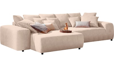 Ecksofa Sundance, bei Bettfunktion mit Topper, incl. Zier- und Rückenkissen