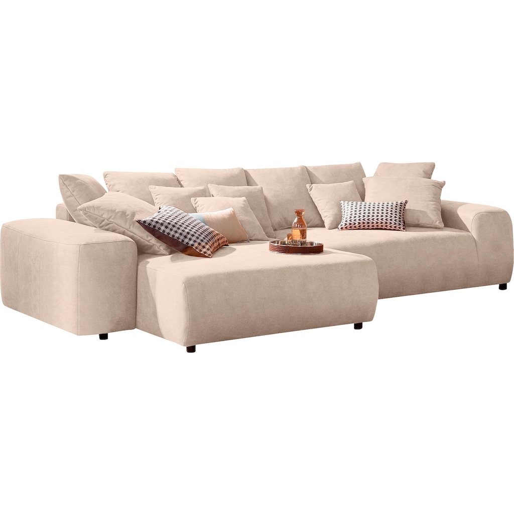 Home affaire Ecksofa Sundance, bei Bettfunktion mit Topper, incl. Zier- und Rückenkissen