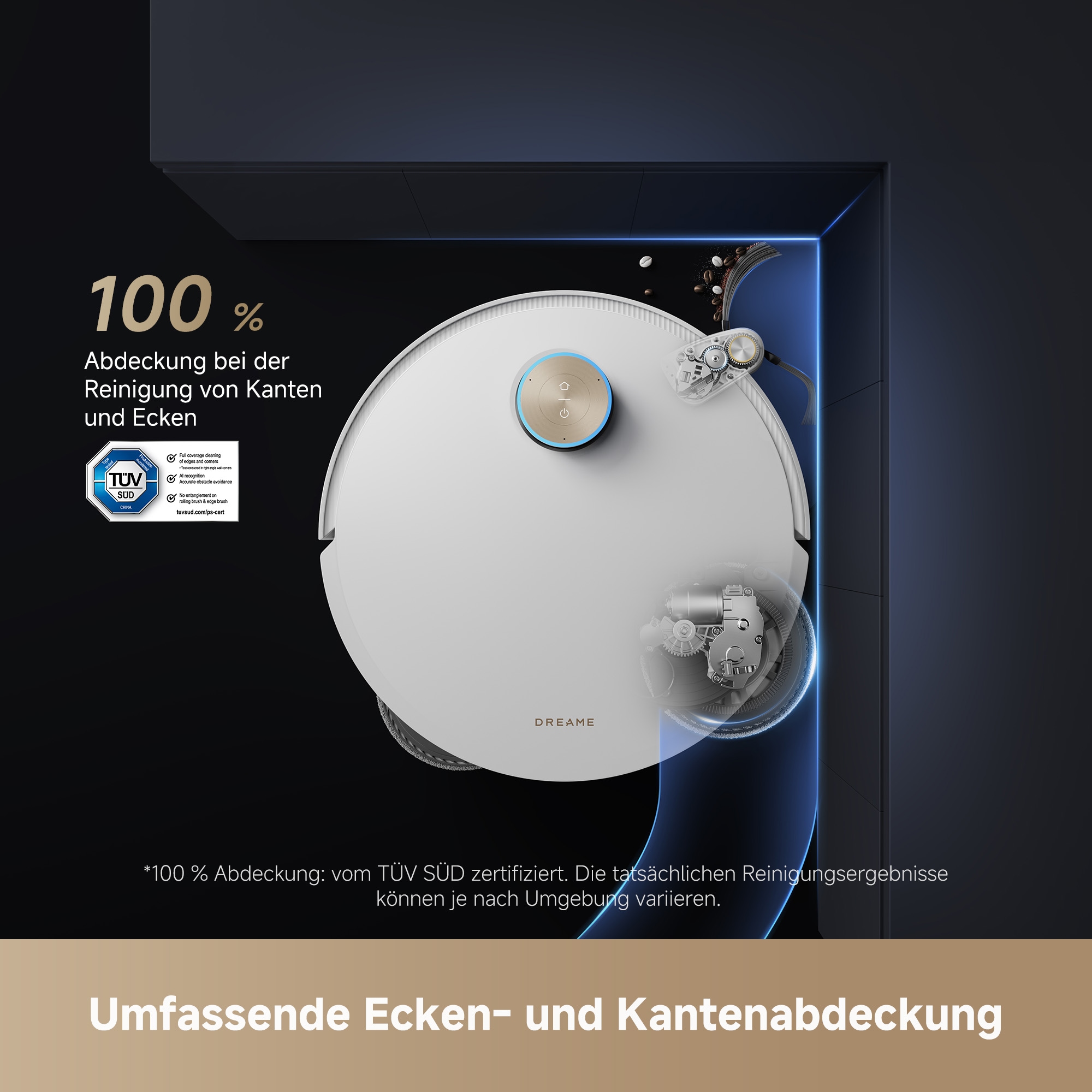 Dreame Wischroboter »L50 Pro Ultra«, 19500Pa Saugkraft, Vollautomatische Basisstation, Reinigung bei 75° C