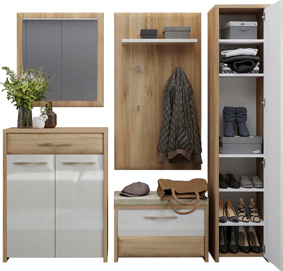 Home affaire Garderoben-Set "Gala", (Set, 5 St., Garderobenschrank,Schuhsch günstig online kaufen