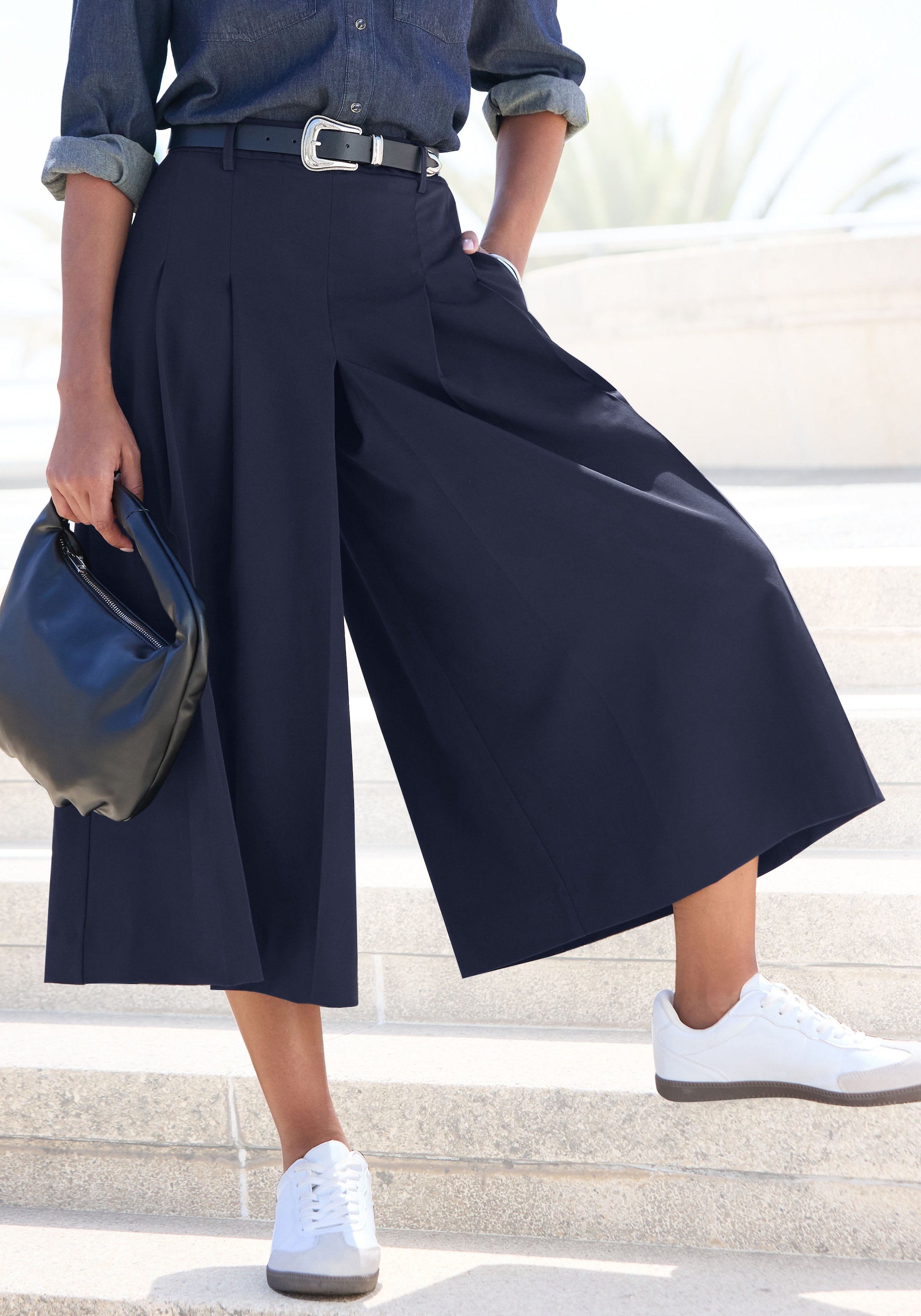 LASCANA Hosenrock, mit Bundfalten, Anzughose, business chic günstig online kaufen
