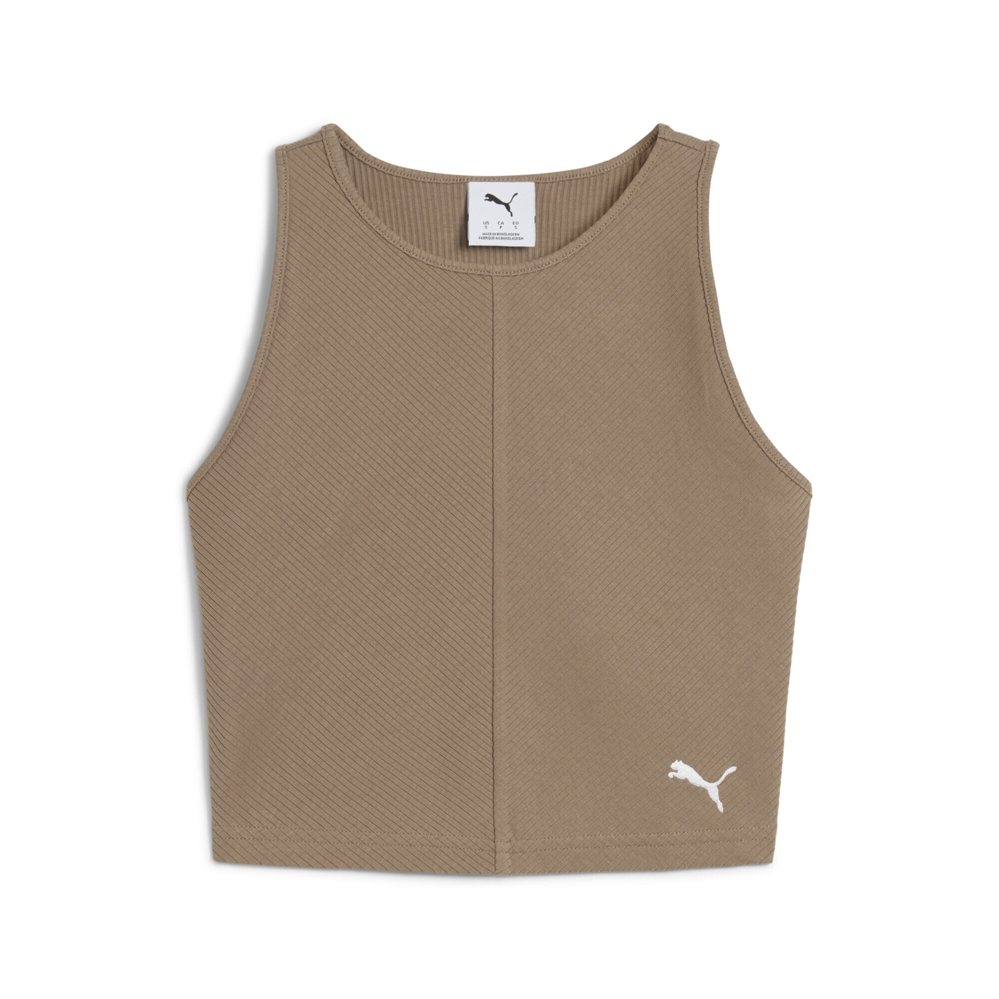 PUMA Crop-Top "WARDROBE ESS Geripptes Crop-Top Damen" günstig online kaufen