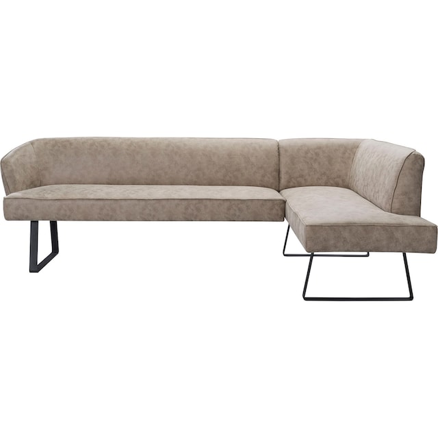 exxpo - sofa fashion Eckbank »Americano«, mit Keder und Metallfüßen, Bezug  in verschiedenen Qualitäten bestellen | BAUR