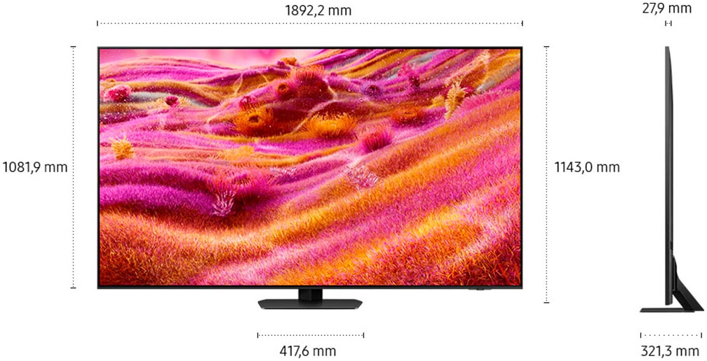 Samsung QLED-Fernseher »GQ85QN90FAT«, 4K Ultra HD, Smart-TV, NQ HDR+, Glare Free, Upscaling Pro, Dolby Atmos & AI Sound, bis 165Hz