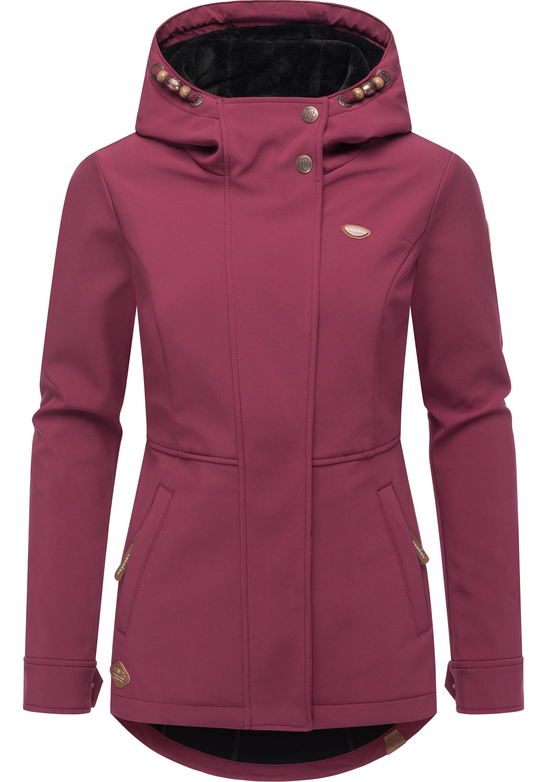 Ragwear Softshelljacke "Yba" mit Kapuze sportliche Damen Outdoorjacke mit K günstig online kaufen