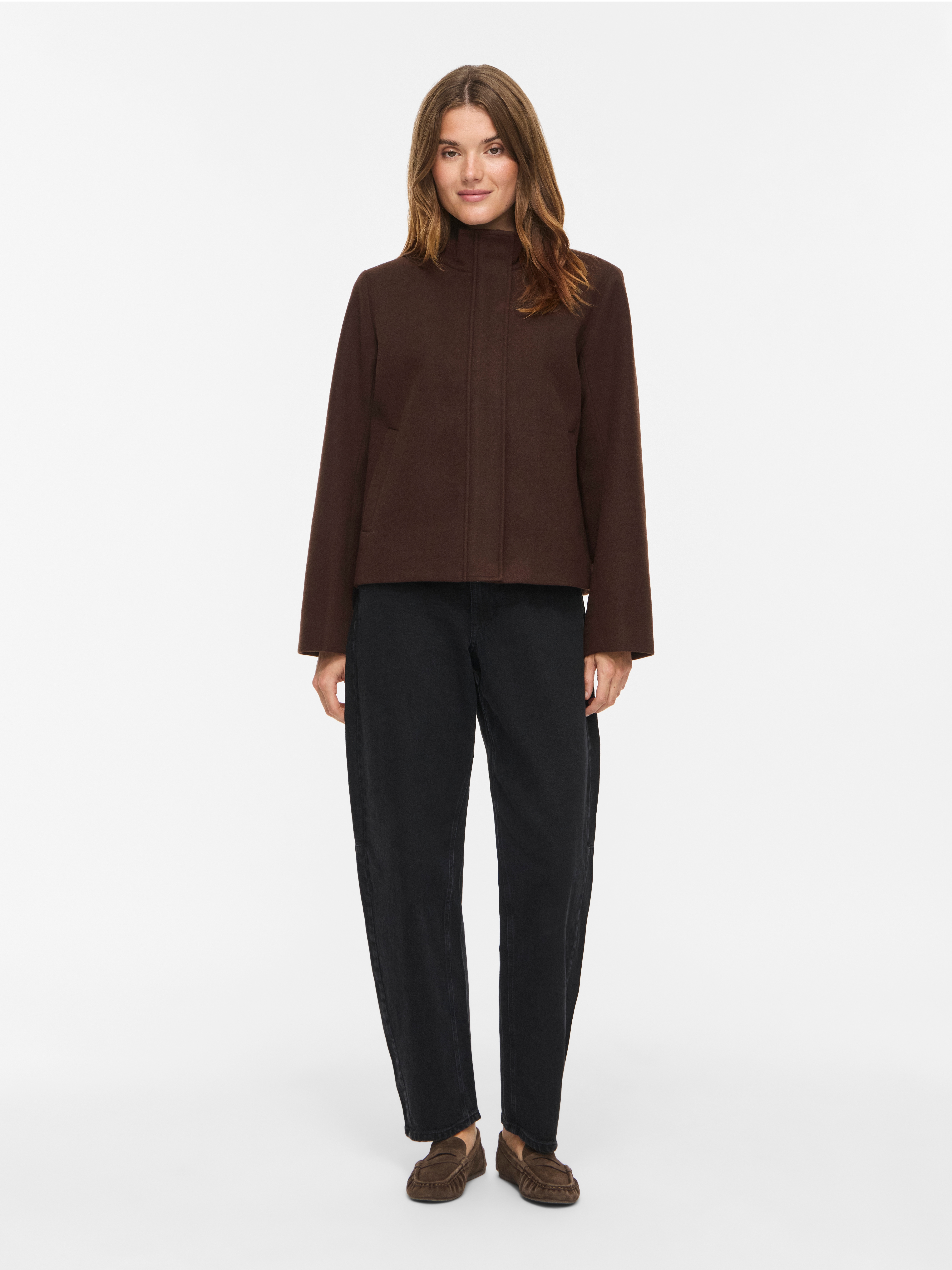 Vila Kurzjacke "VICLAUDIA L/S HIGH NECK SHORT JKT- NOOS" Kunstfaser