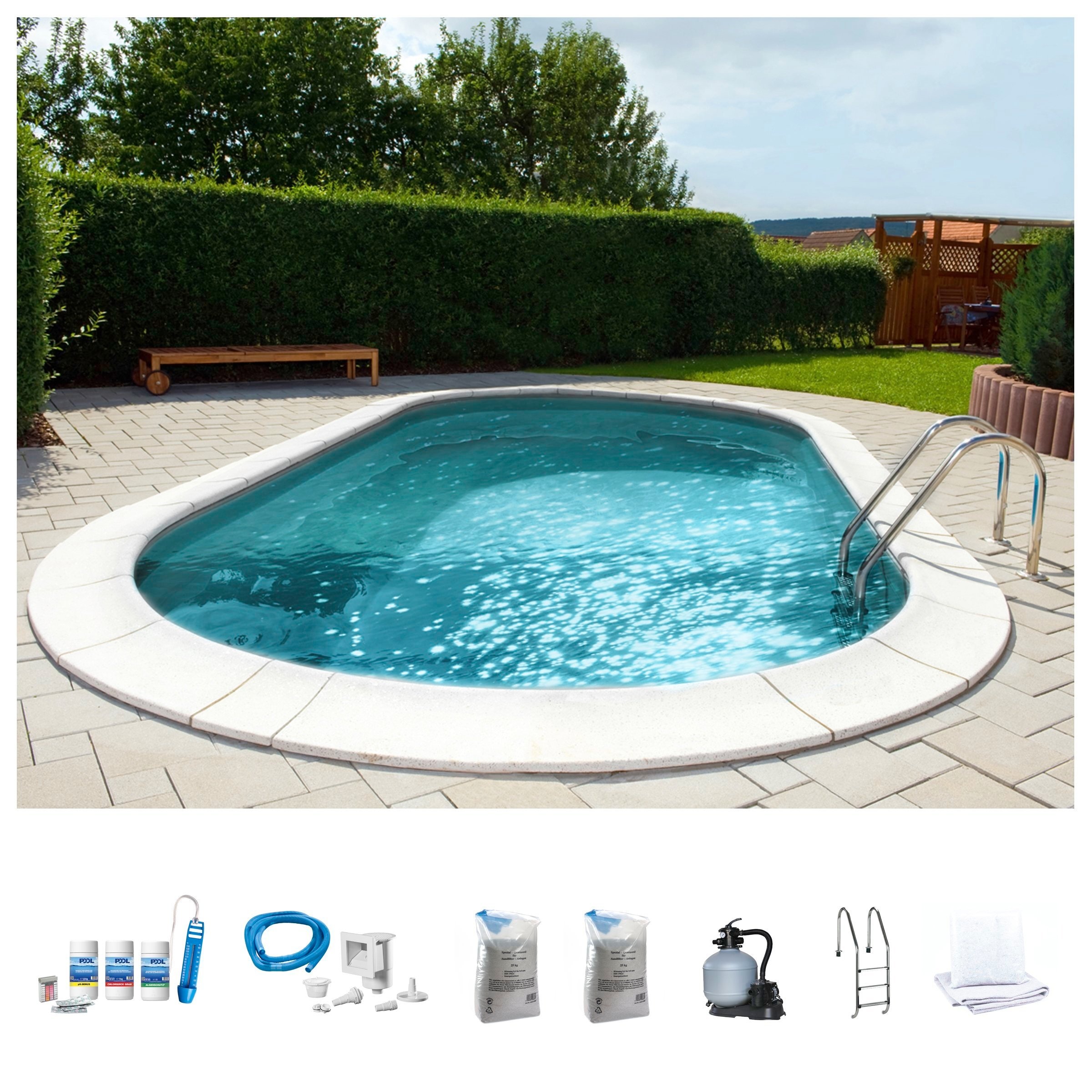 my POOL BWT Ovalpool "PREMIUM mit grauer Innenfolie" Höhe 150 cm, in versch günstig online kaufen
