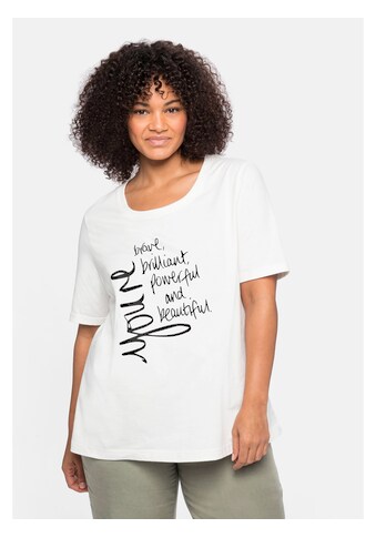 Sheego T-Shirt »T-Shirt«, mit Wordingprint, in A-Linie kaufen