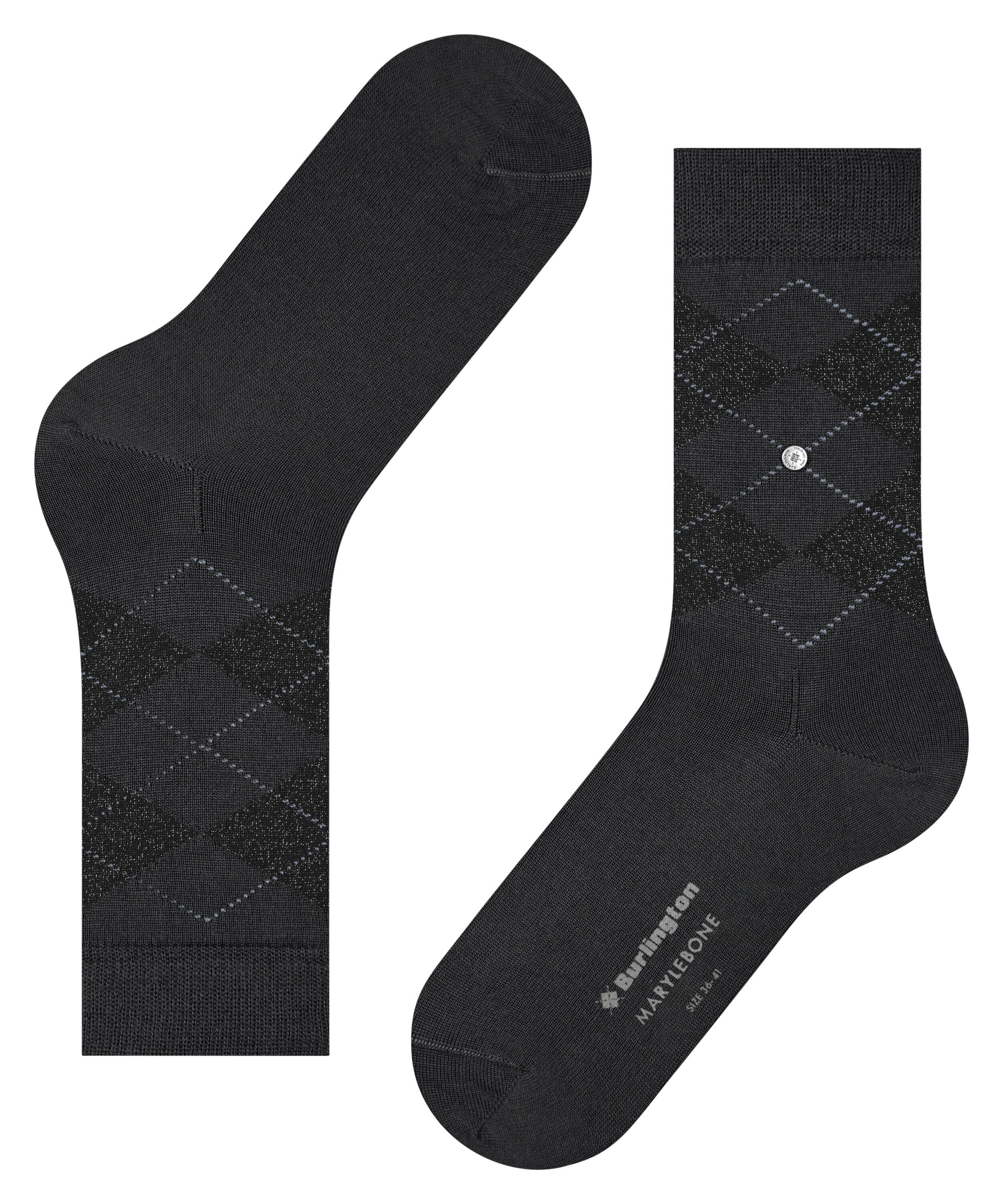 Burlington Socken »Marylebone Glitter« Einheitsgröße 36-41, Argyle-Muster, Lurex-Fäden, wärmend